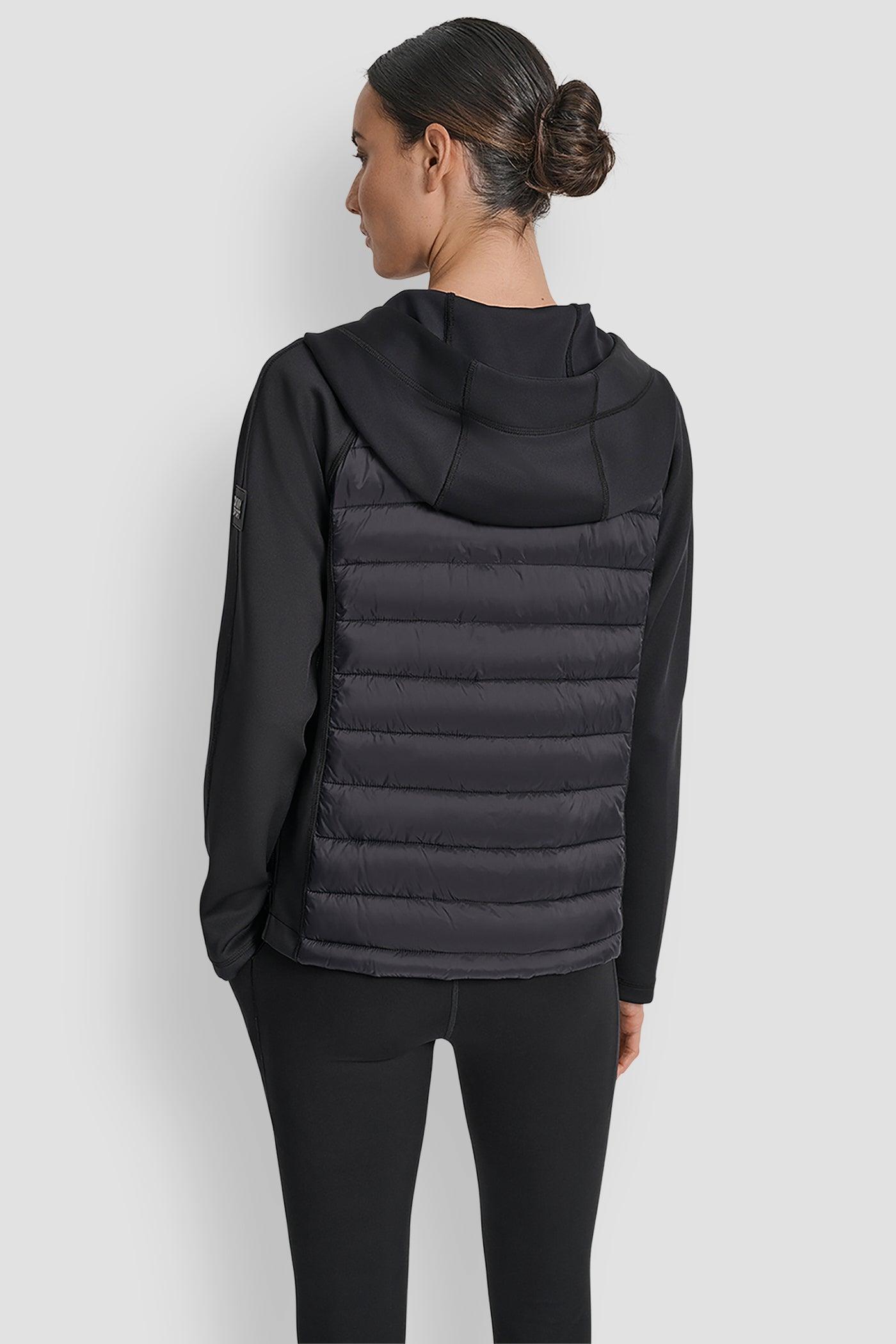 MIXED MEDIA HOODED HI LOW JACKET Product Image