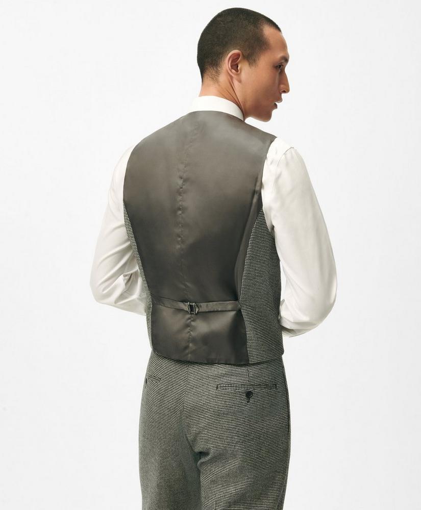 Slim Fit Houndstooth Wool-Cashmere Vest Product Image