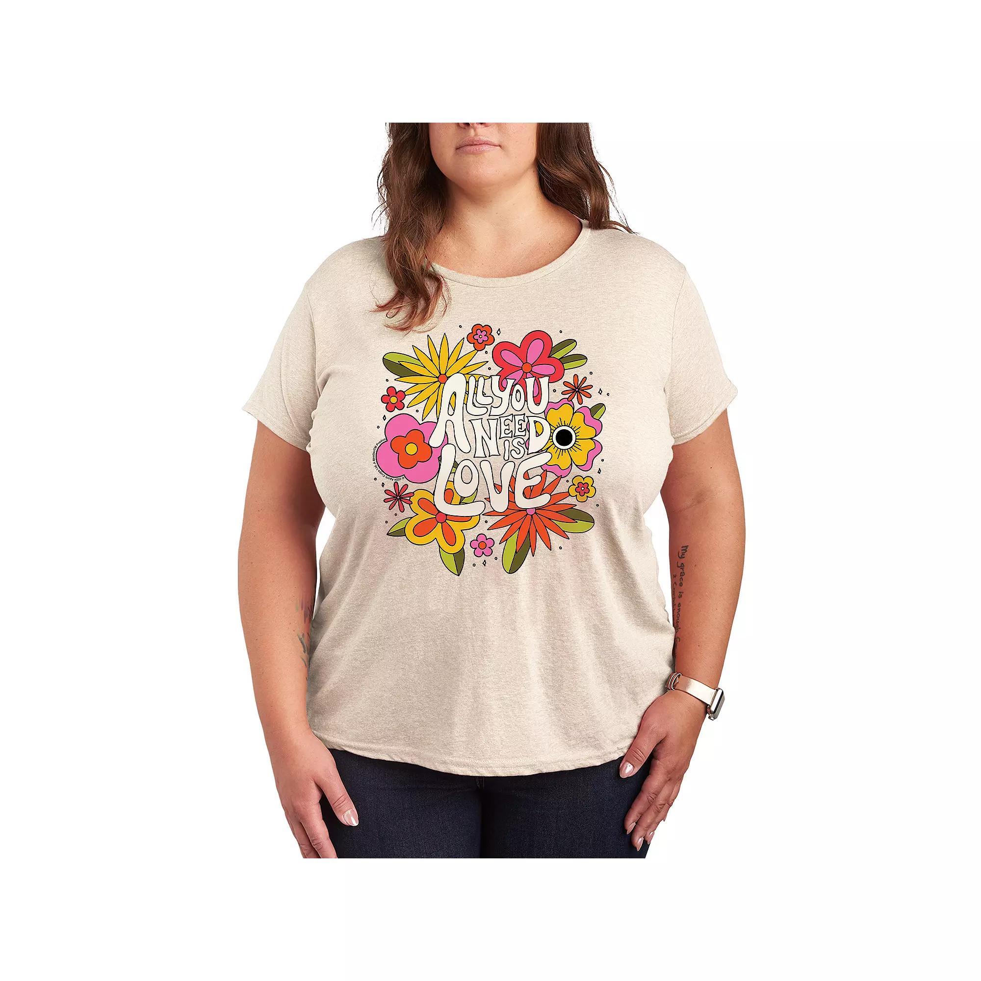 Plus Size The Beatles All You Need Is Love Graphic Tee, Womens Product Image