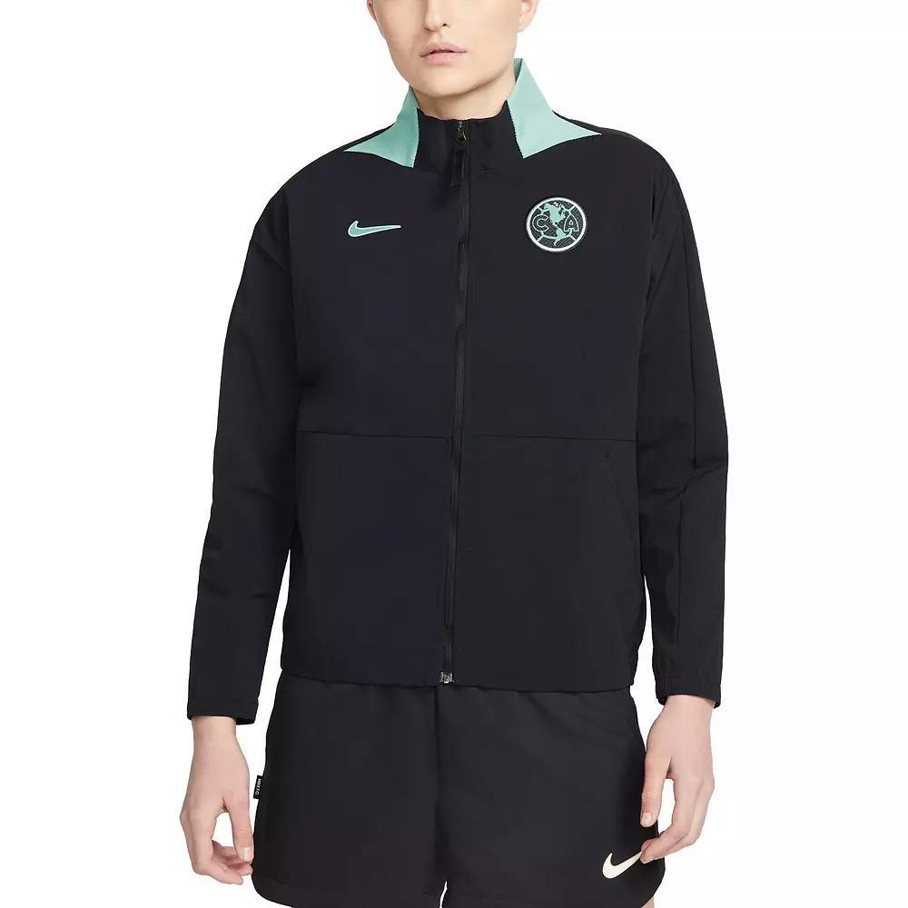 Women's Nike Black Club America Anthem Raglan Full-Zip Jacket, Size: XS, Caf Black Product Image