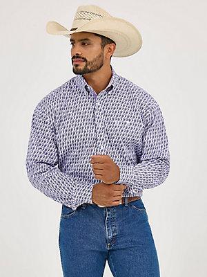 Wrangler® George Strait™ Long Sleeve Button Down One Pocket Shirt | Men's SHIRTS | Wrangler® Product Image