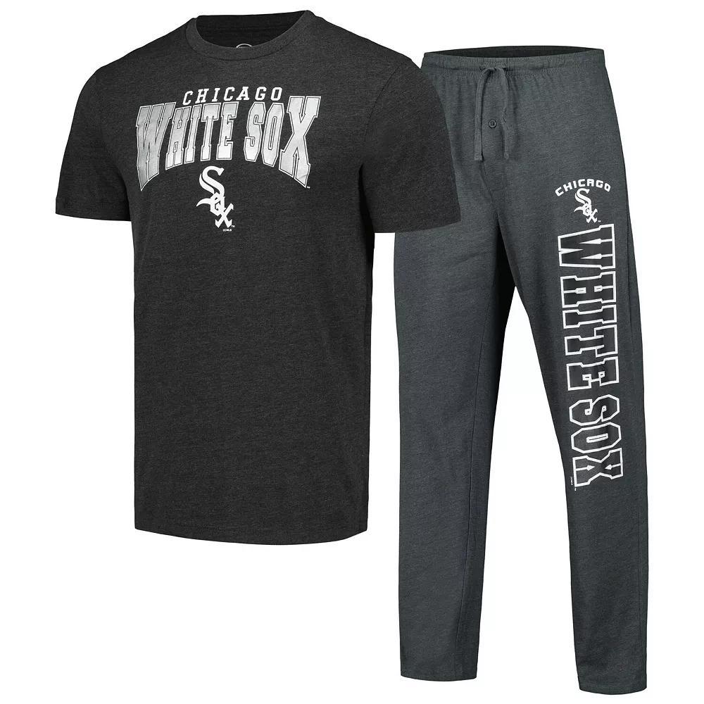 Men's Concepts Sport Charcoal/Black Chicago White Sox Meter T-Shirt & Pants Sleep Set, Size: XL Product Image