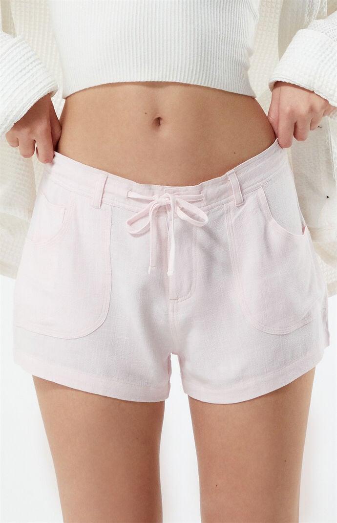 Women's Fixed Waist Linen Shorts Product Image
