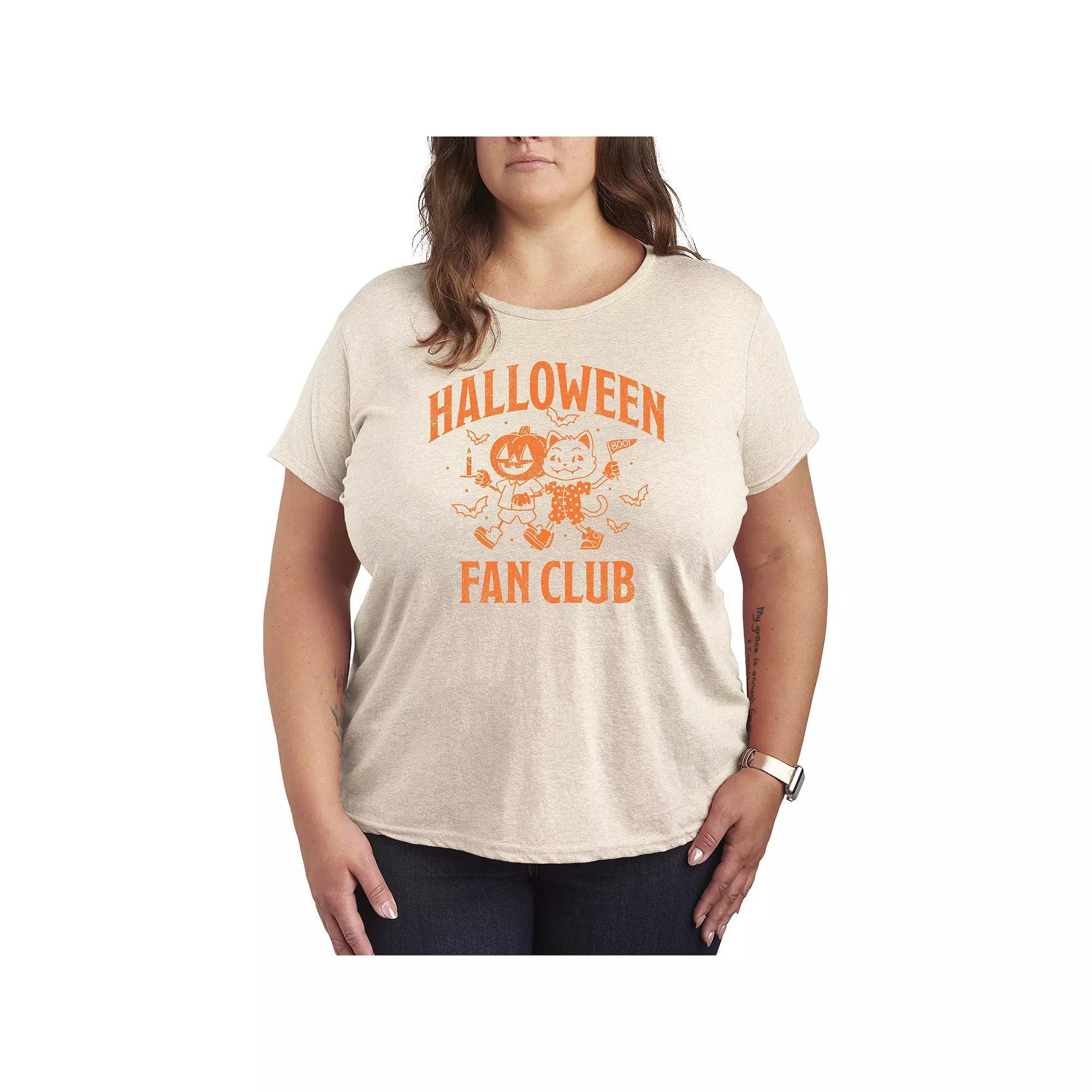 Plus Size Halloween Fan Club Graphic Tee, Womens Product Image