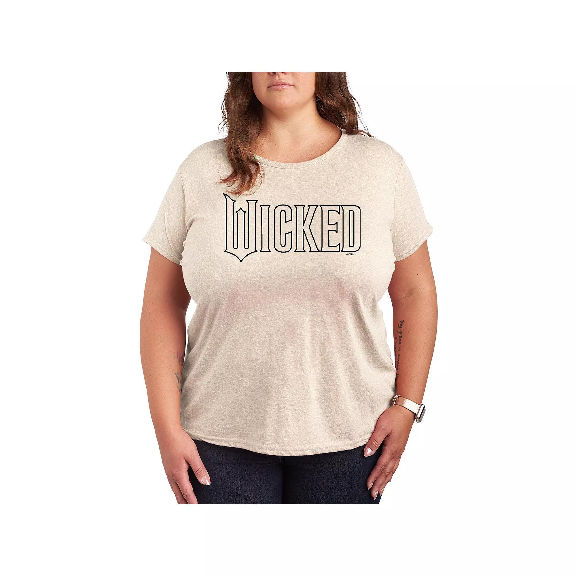 Plus Size Wicked Outline Logo Graphic Tee, Womens Product Image