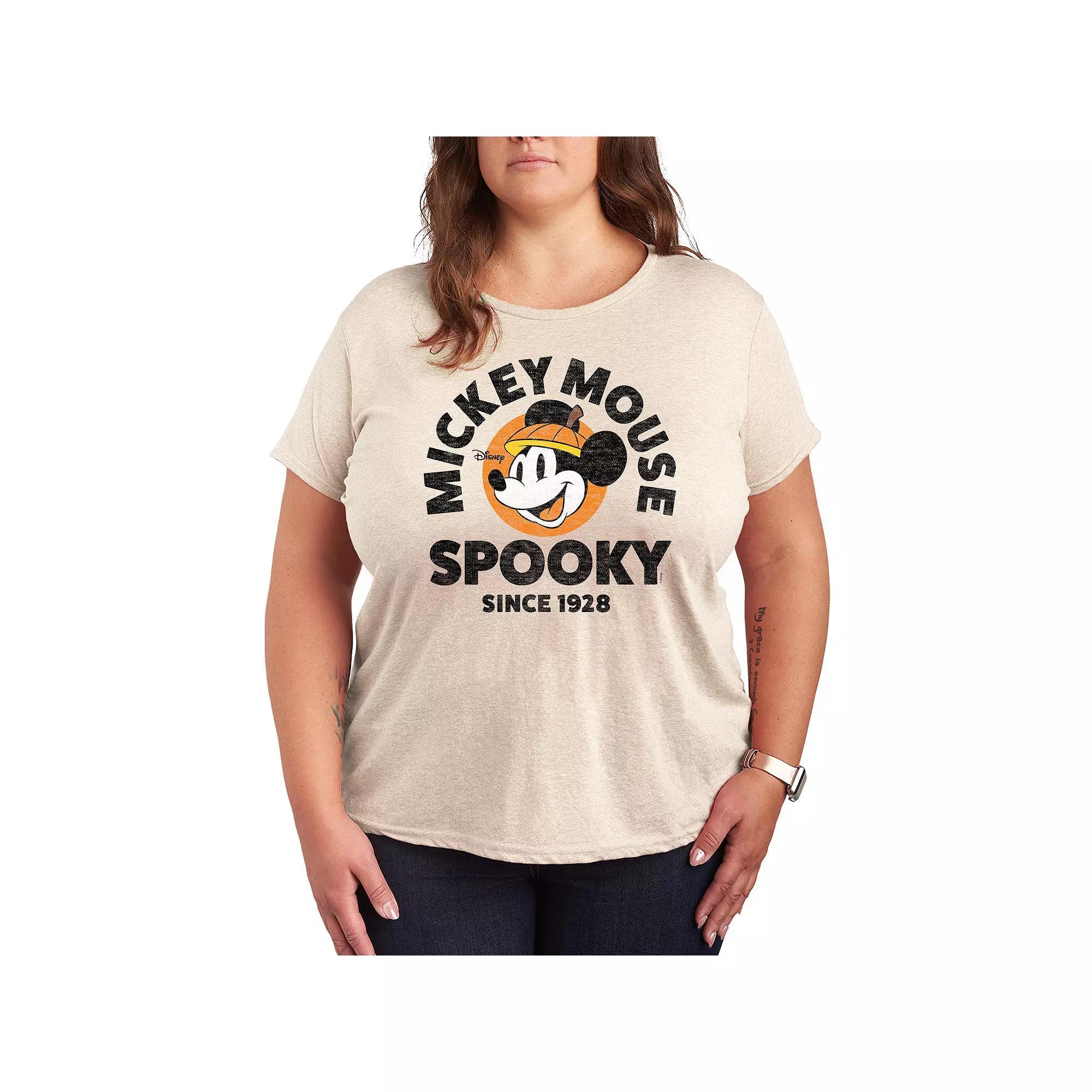 Disneys Mickey Mouse Plus Size Spooky Since 1928 Graphic Tee, Womens Product Image