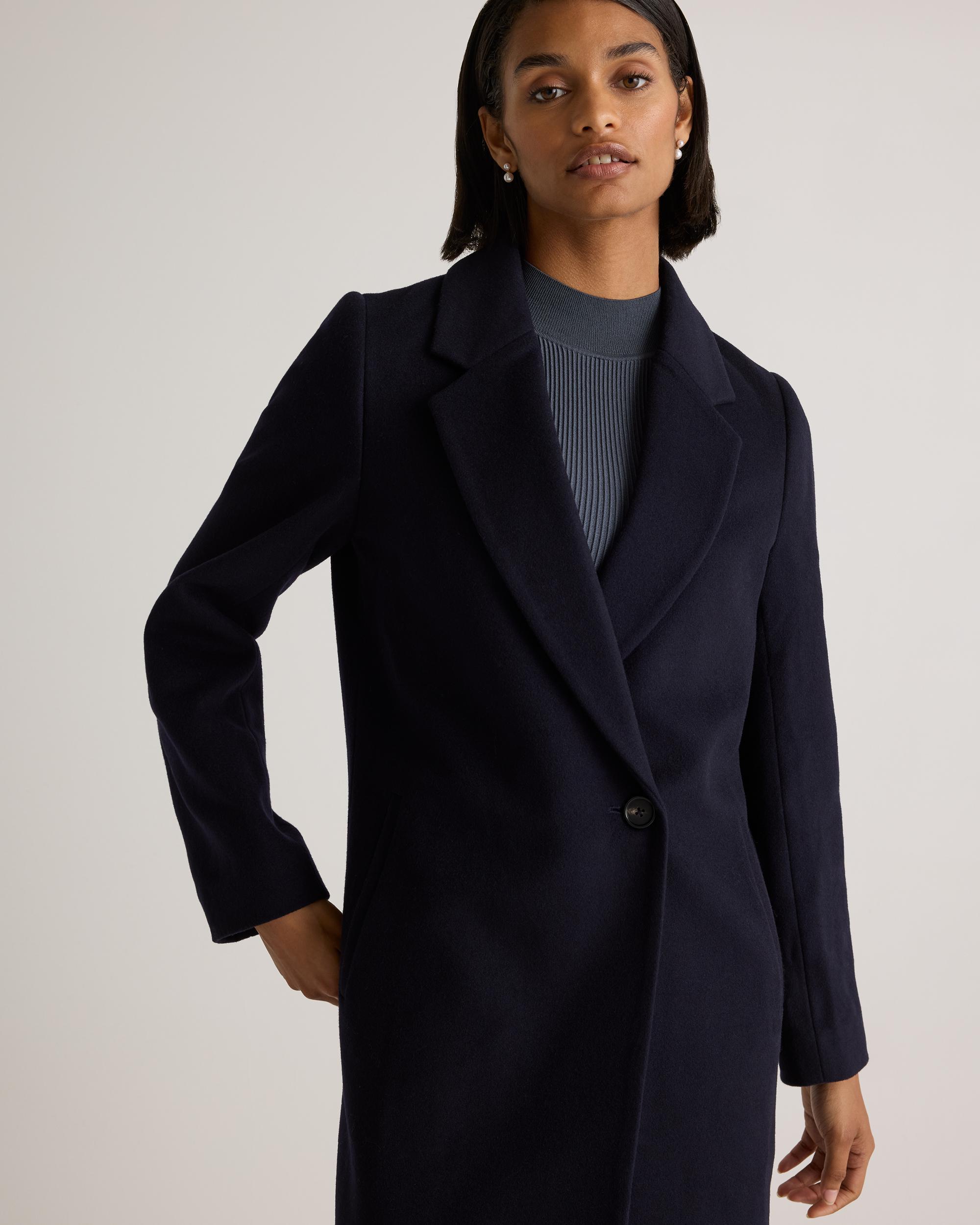 Quince | Women's Italian Wool Classic Single-Breasted Coat Wool/Nylon Product Image