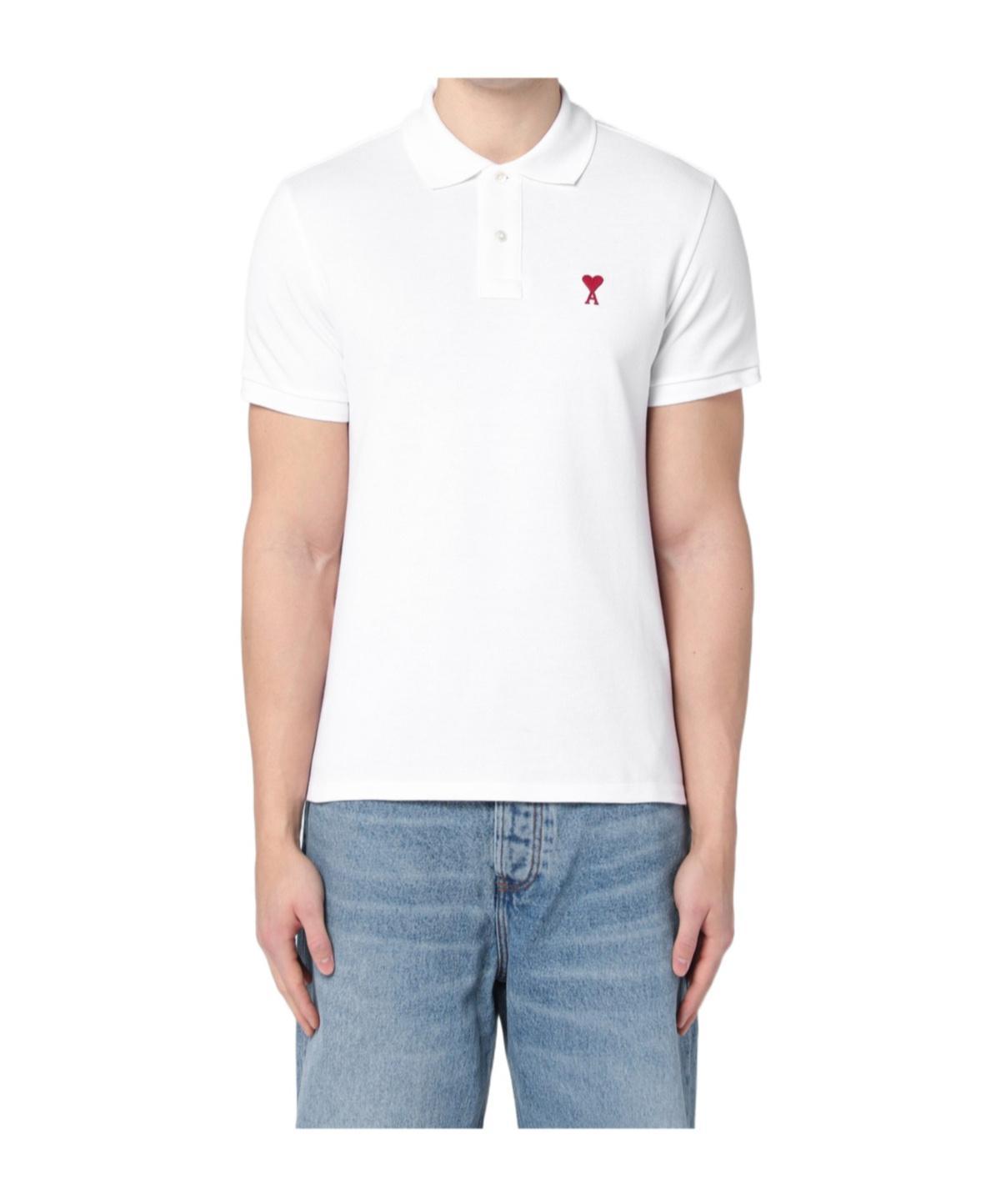 White Cotton Ami de Coeur Polo Product Image