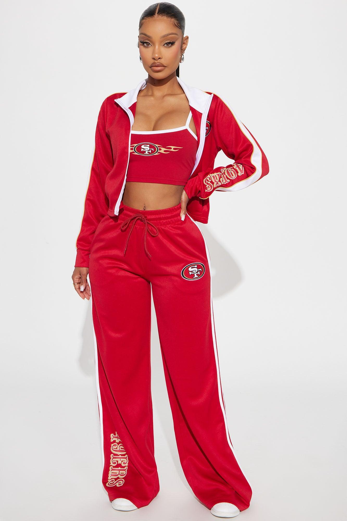 49ers Nation Zip Up Track Jacket - Red Product Image