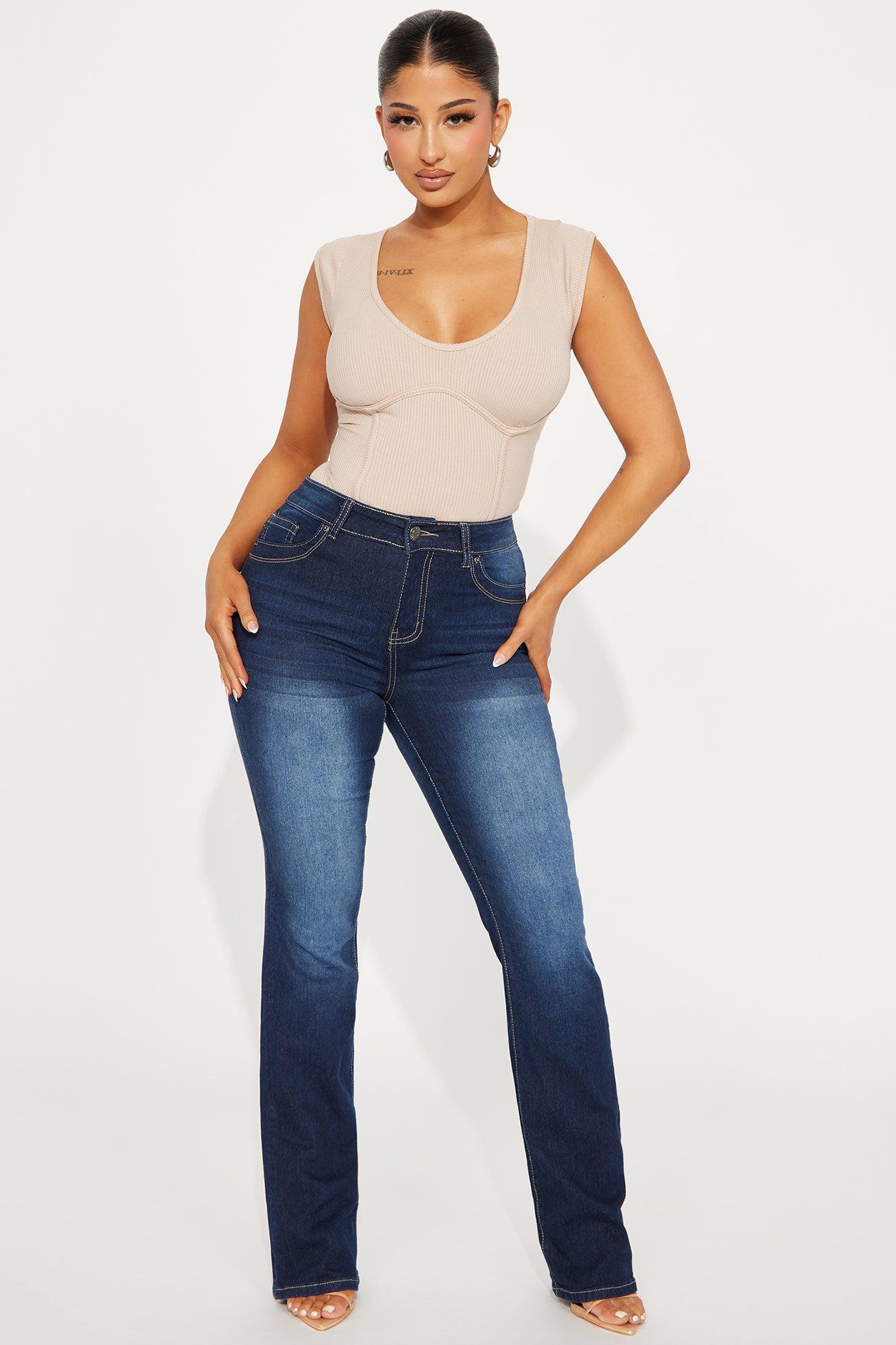 Bling It On Stretch Bootcut Jeans - Dark Wash Product Image