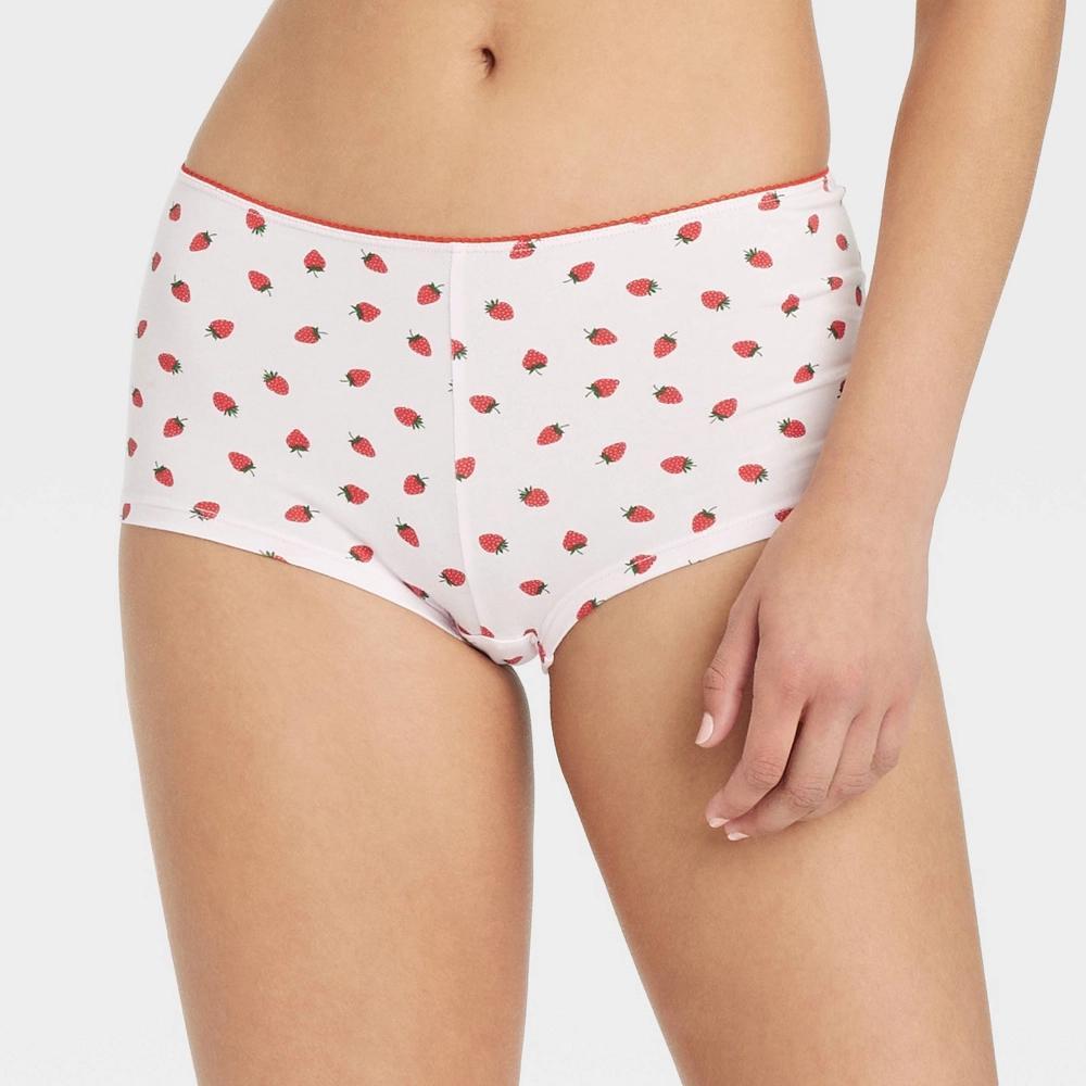 Womens 3pk Boy Shorts - Colsie Red XS Product Image