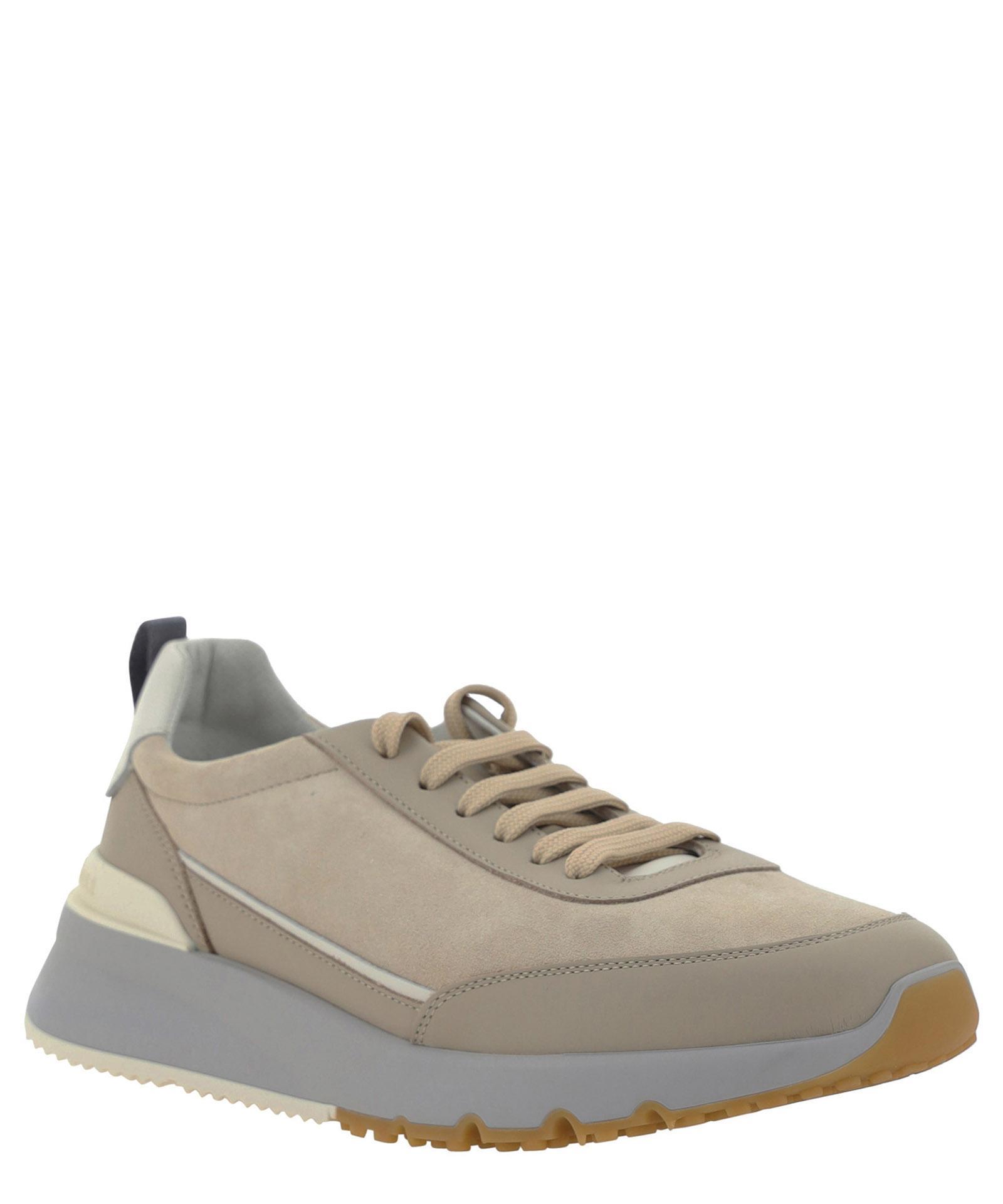 BRUNELLO CUCINELLI Panelled Sneakers In Beige Product Image