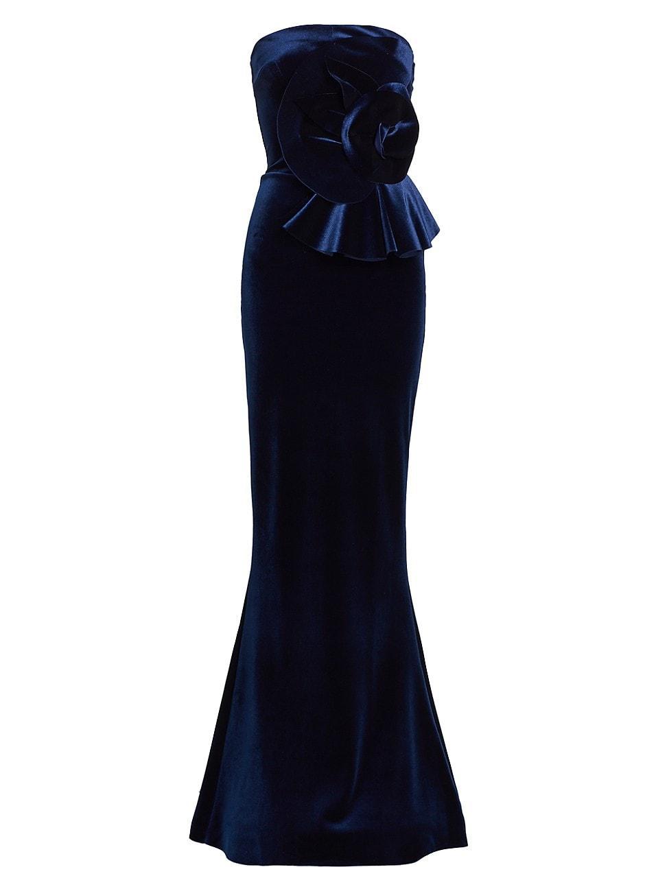 Womens Hebe Velvet Rose Gown Product Image
