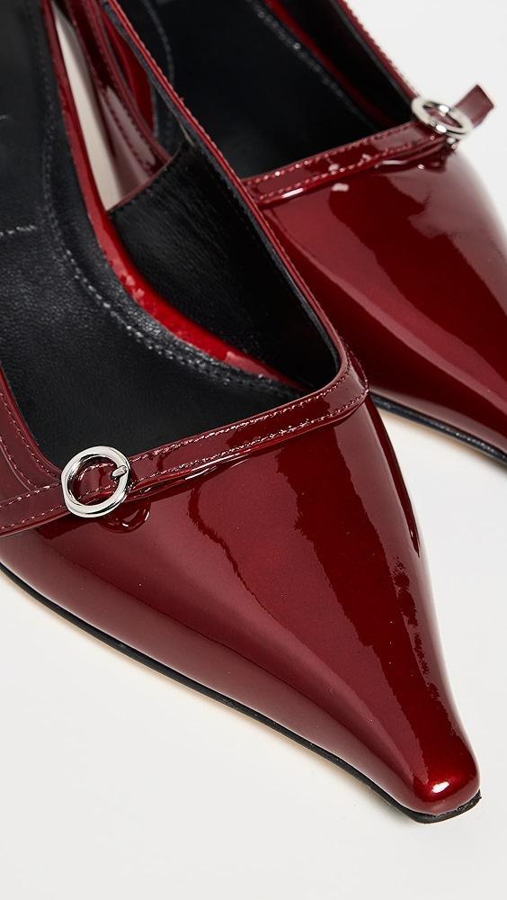 AEYDE Saba Patent Calf Leather Red Metallic Pumps | Shopbop Product Image