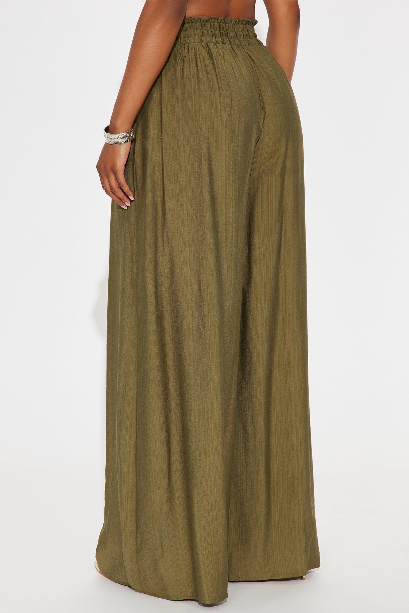 Meet At Sunset Wide Leg Pant - Olive Product Image