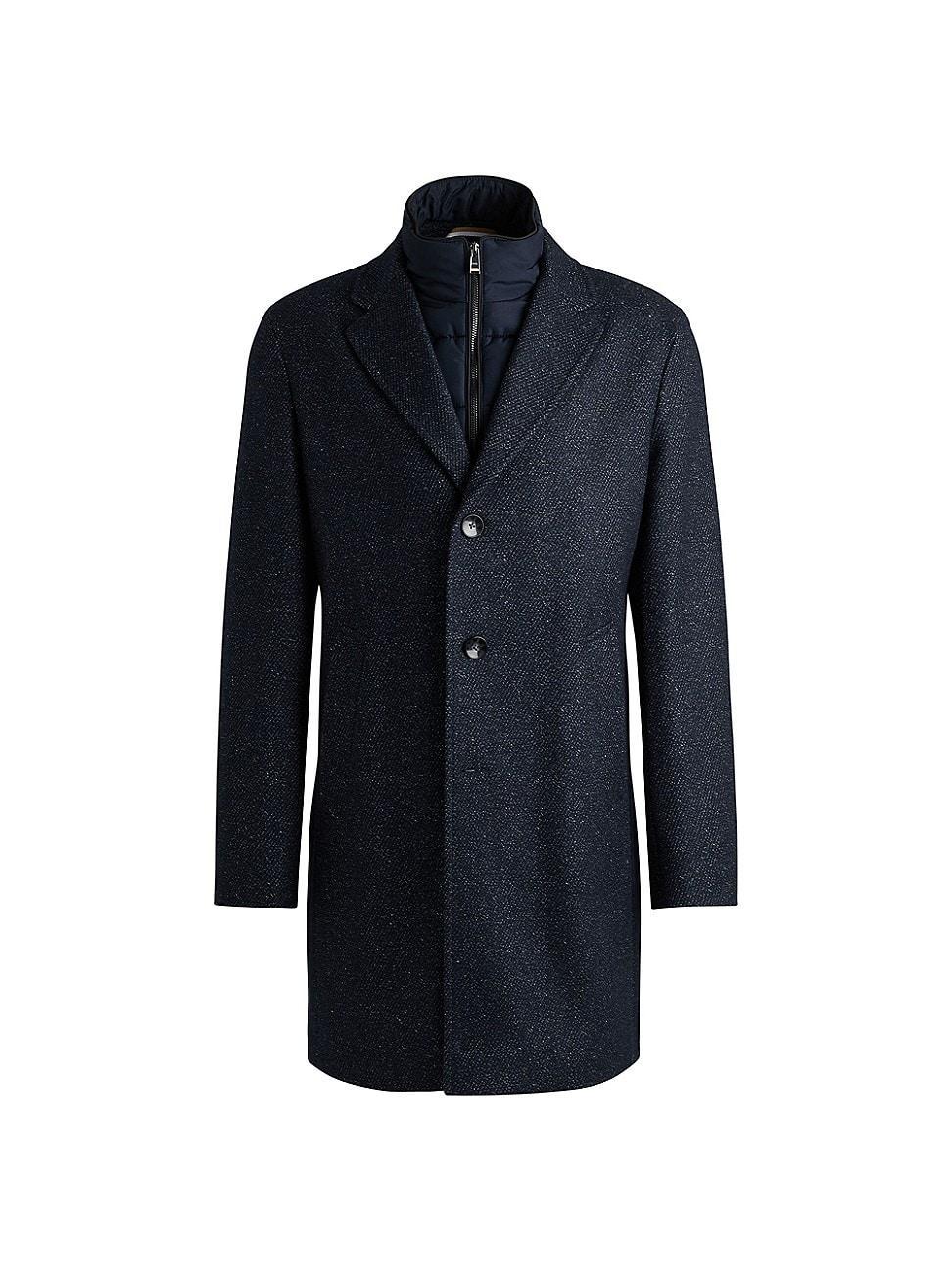 Mens Slim Fit Coat with Detachable Zip Up Inner Product Image