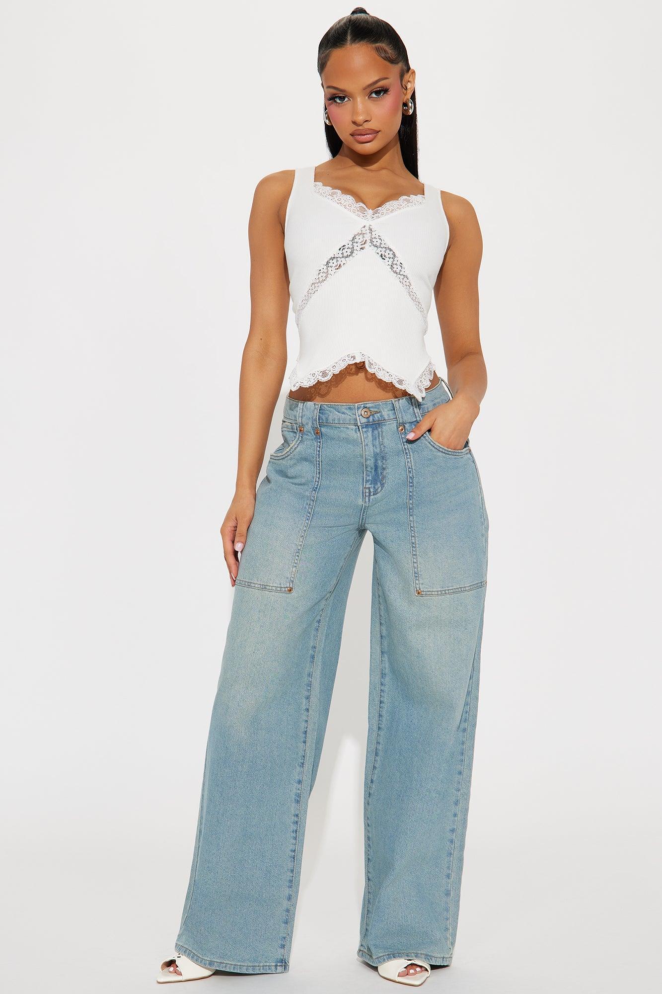Already There Stretch Baggy Jeans - Vintage Wash Product Image
