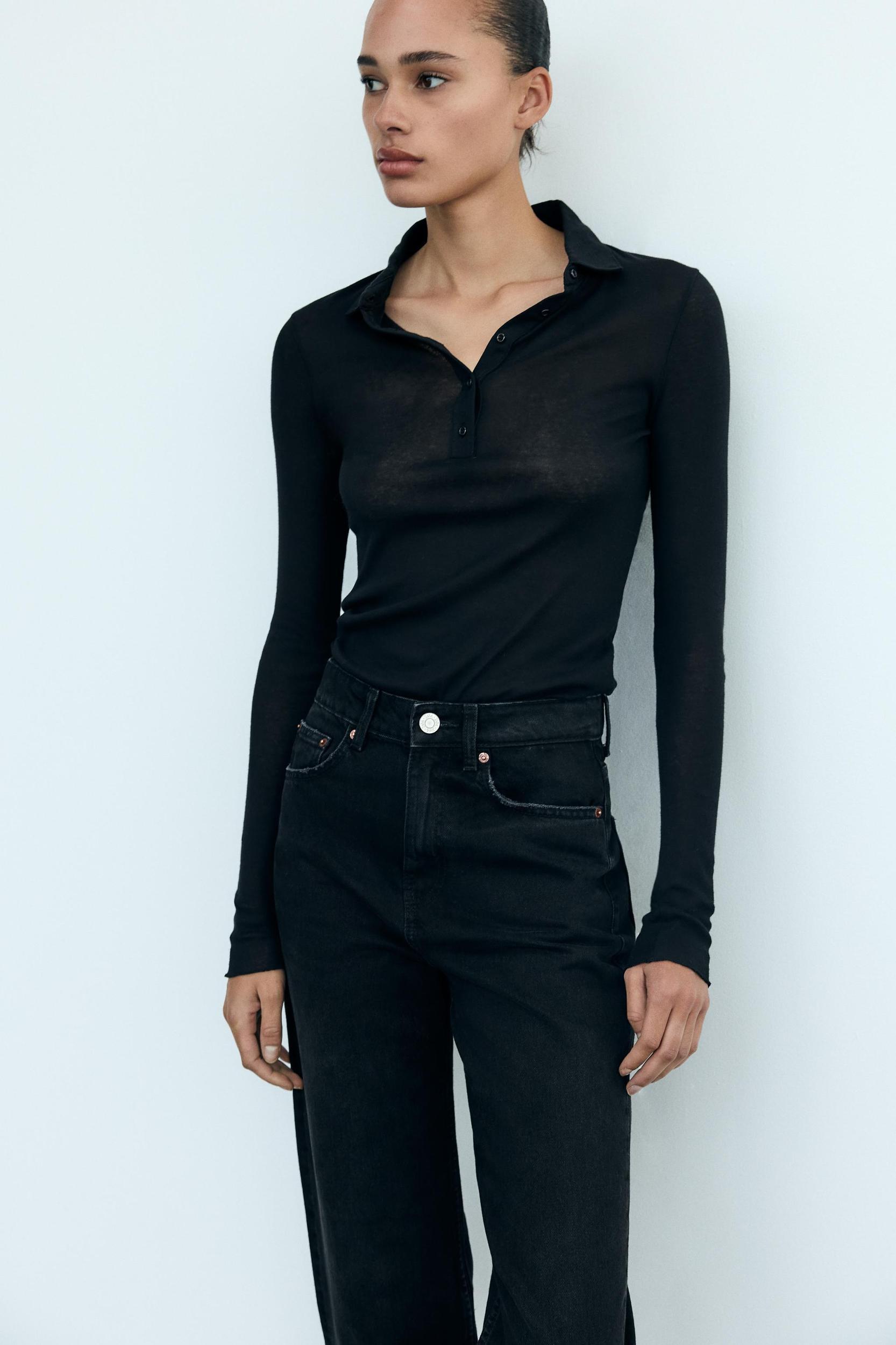 HIGH-WAISTED TRF MOM FIT JEANS Product Image