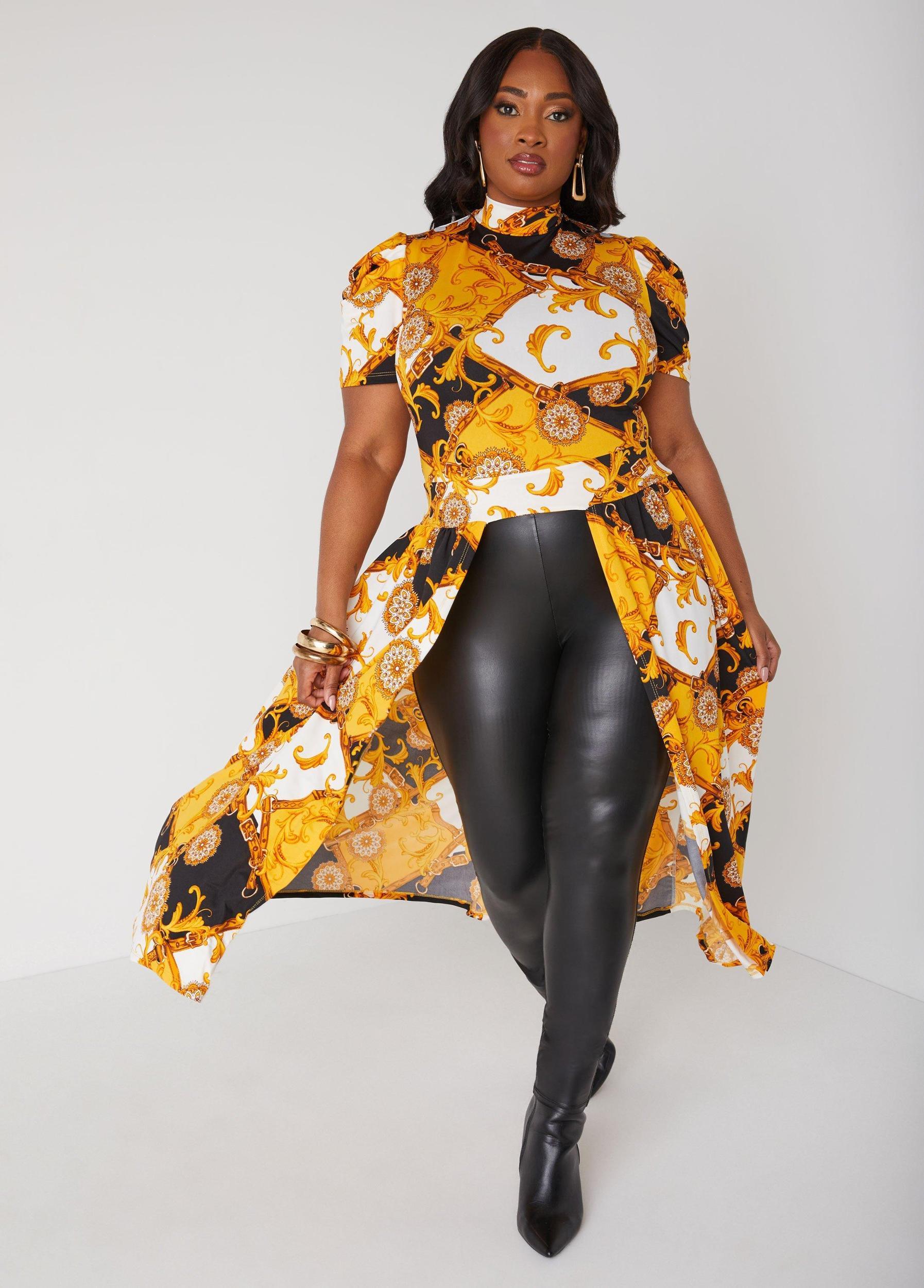 Printed Split Front Duster Product Image