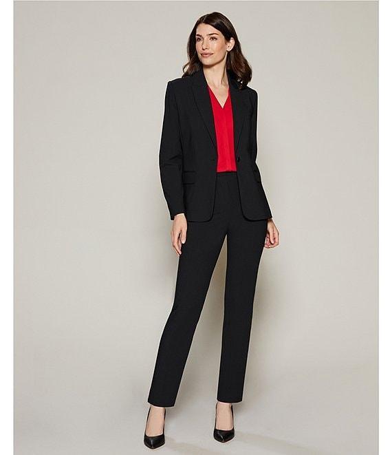 Investments Platinum Suiting Woven Sleeveless V-Neck Button Front Top Product Image