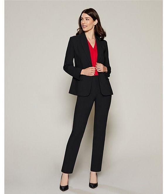 Investments Platinum Suiting Woven Sleeveless V-Neck Button Front Top Product Image