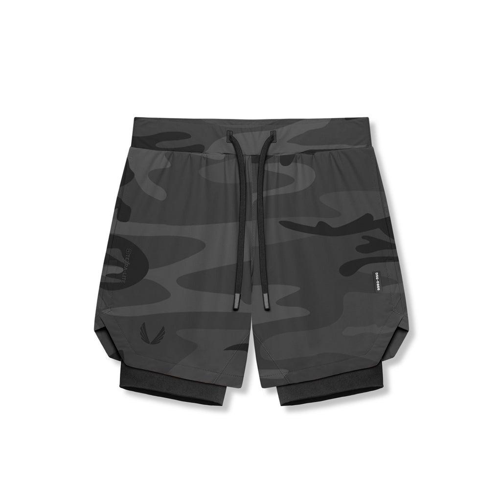 0866. Tetra-Lite® 7" Liner Short - Black Camo "Wings"/Black Product Image