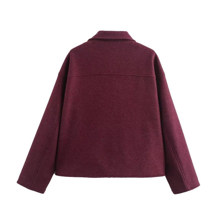 Plain Pocket Detail Zip Jacket Product Image