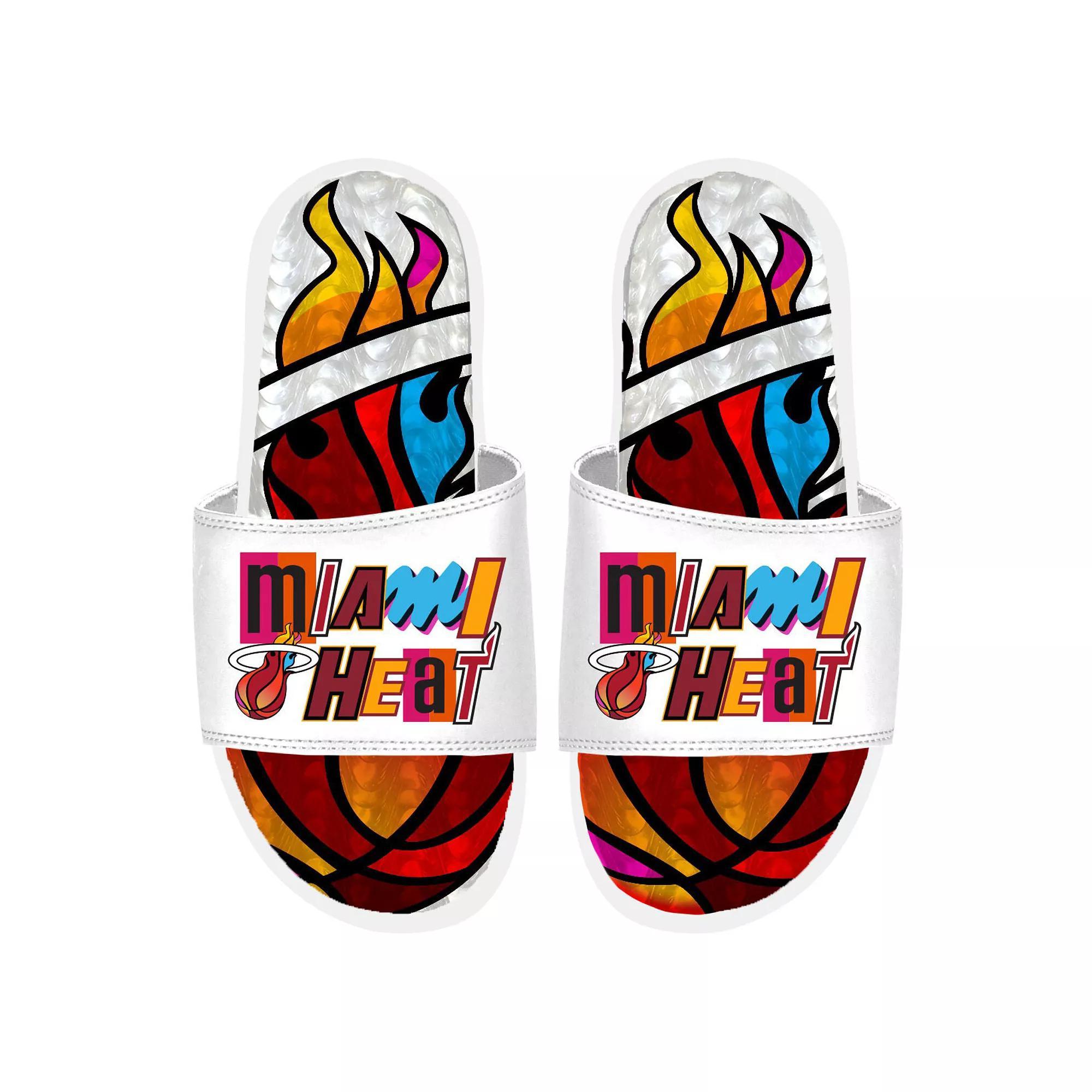 ISlide Miami Heat 2022/23 City Edition Gel Slide Sandals, Mens Product Image