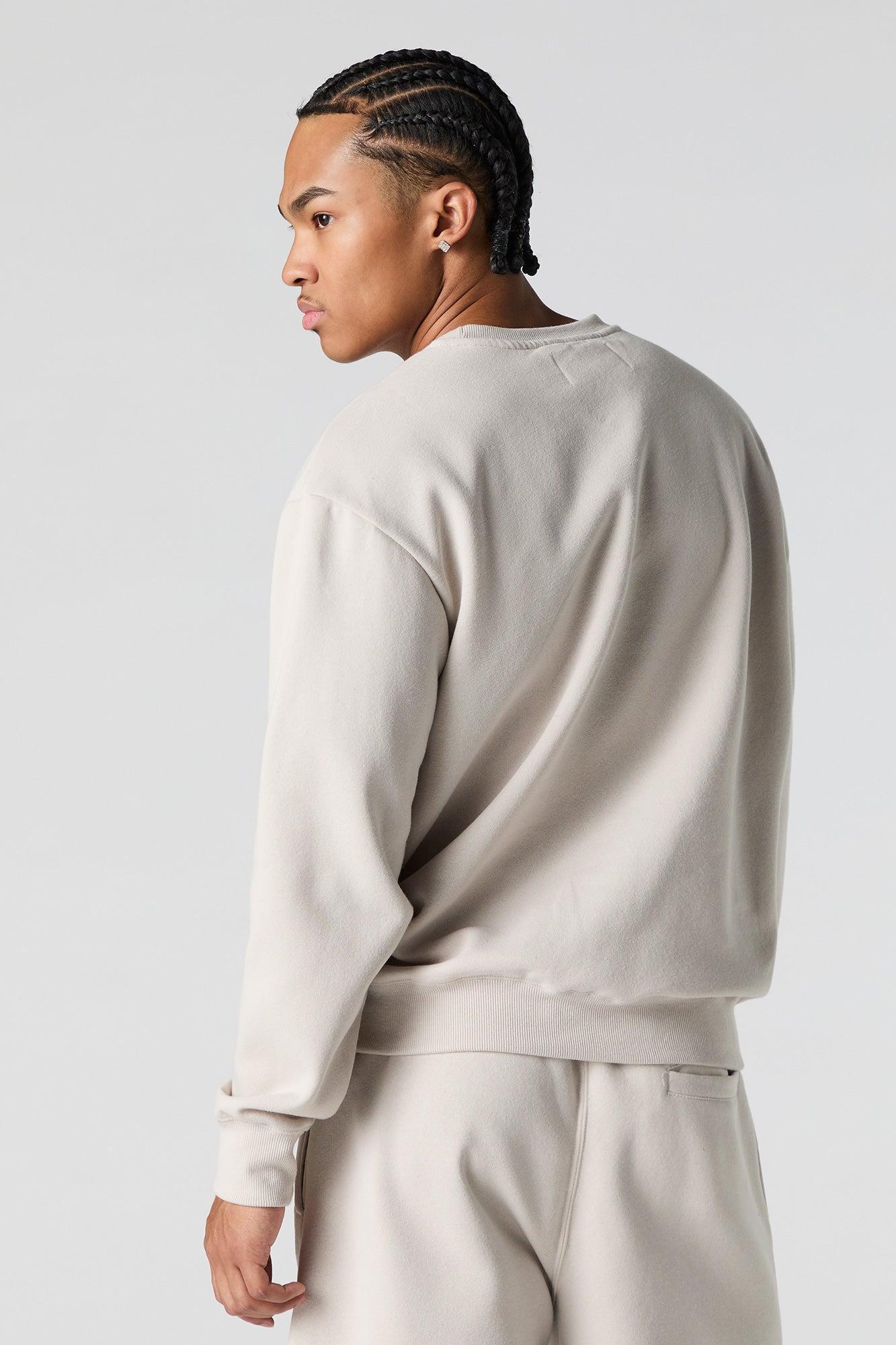City Embossed Fleece Sweatshirt Male Product Image