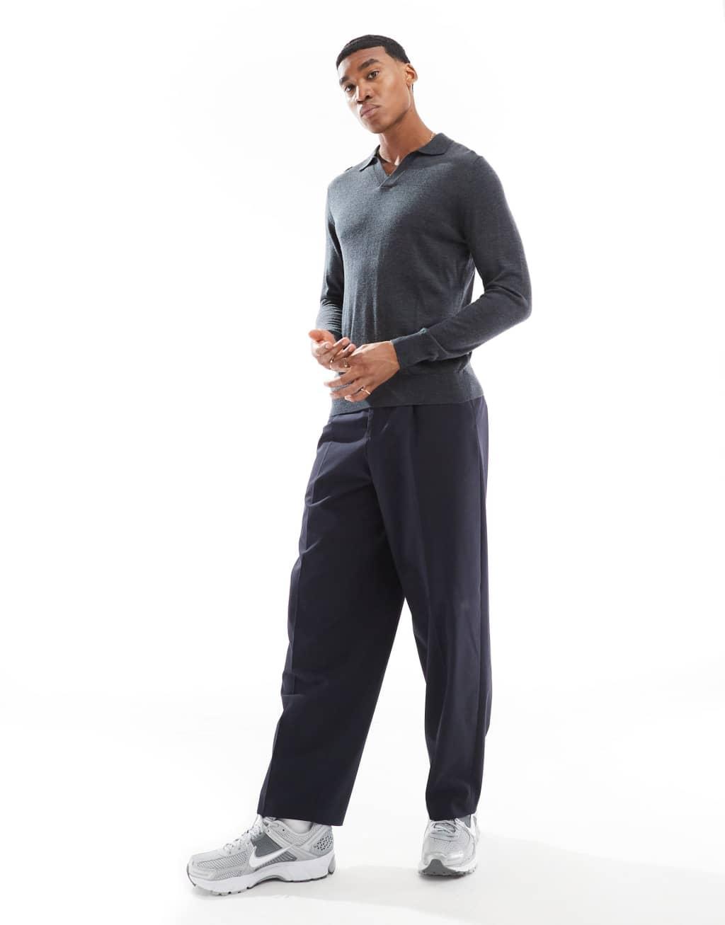 Scalpers Classic Moller Polo In Dark Gray   Product Image