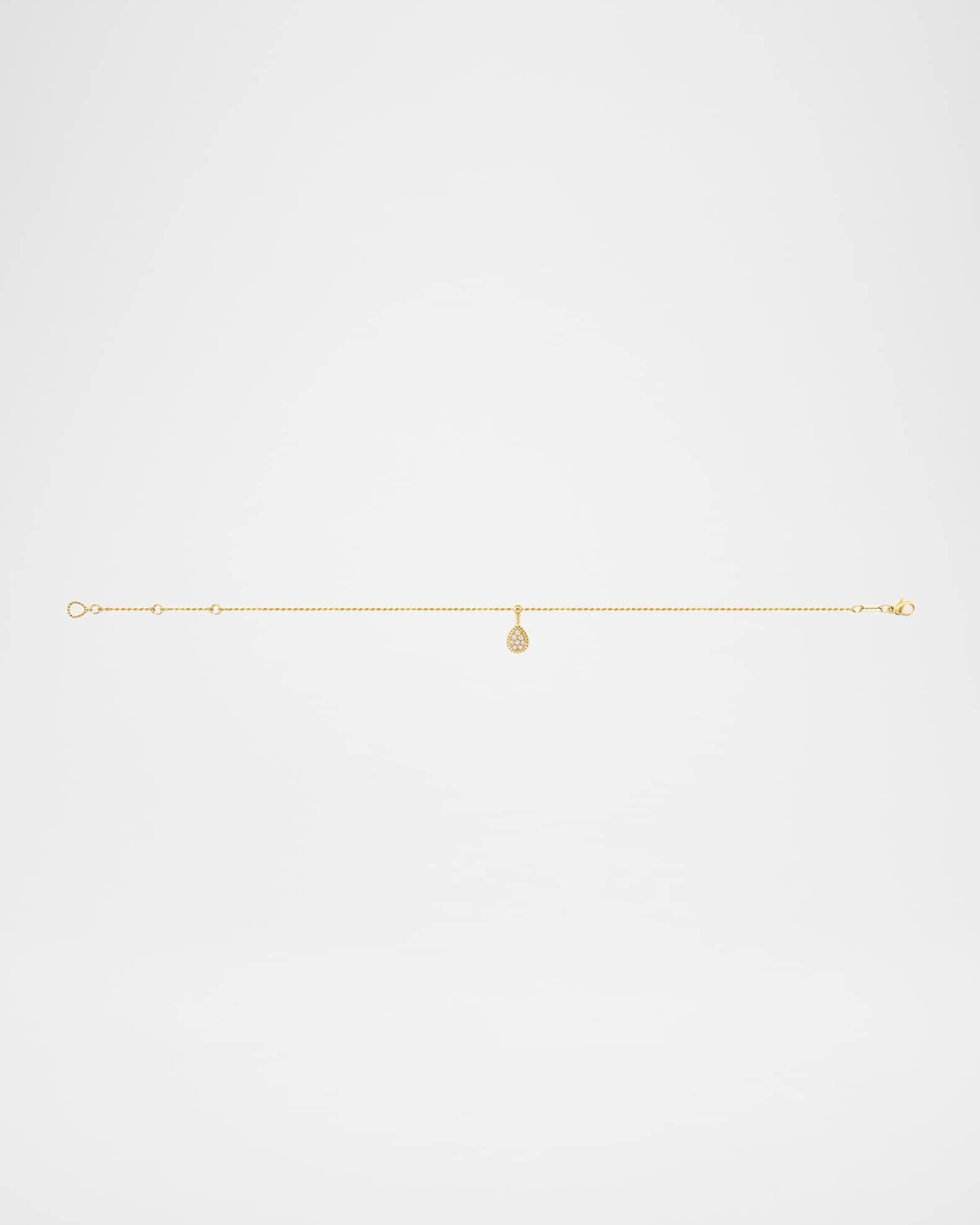 Serpent Boheme 18K Yellow Gold Diamond Chain Anklet Product Image