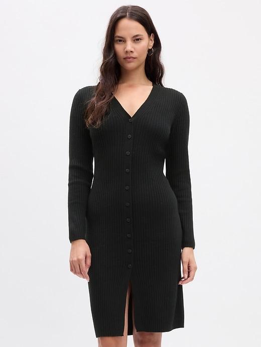 CashSoft Rib Midi Sweater Dress Product Image