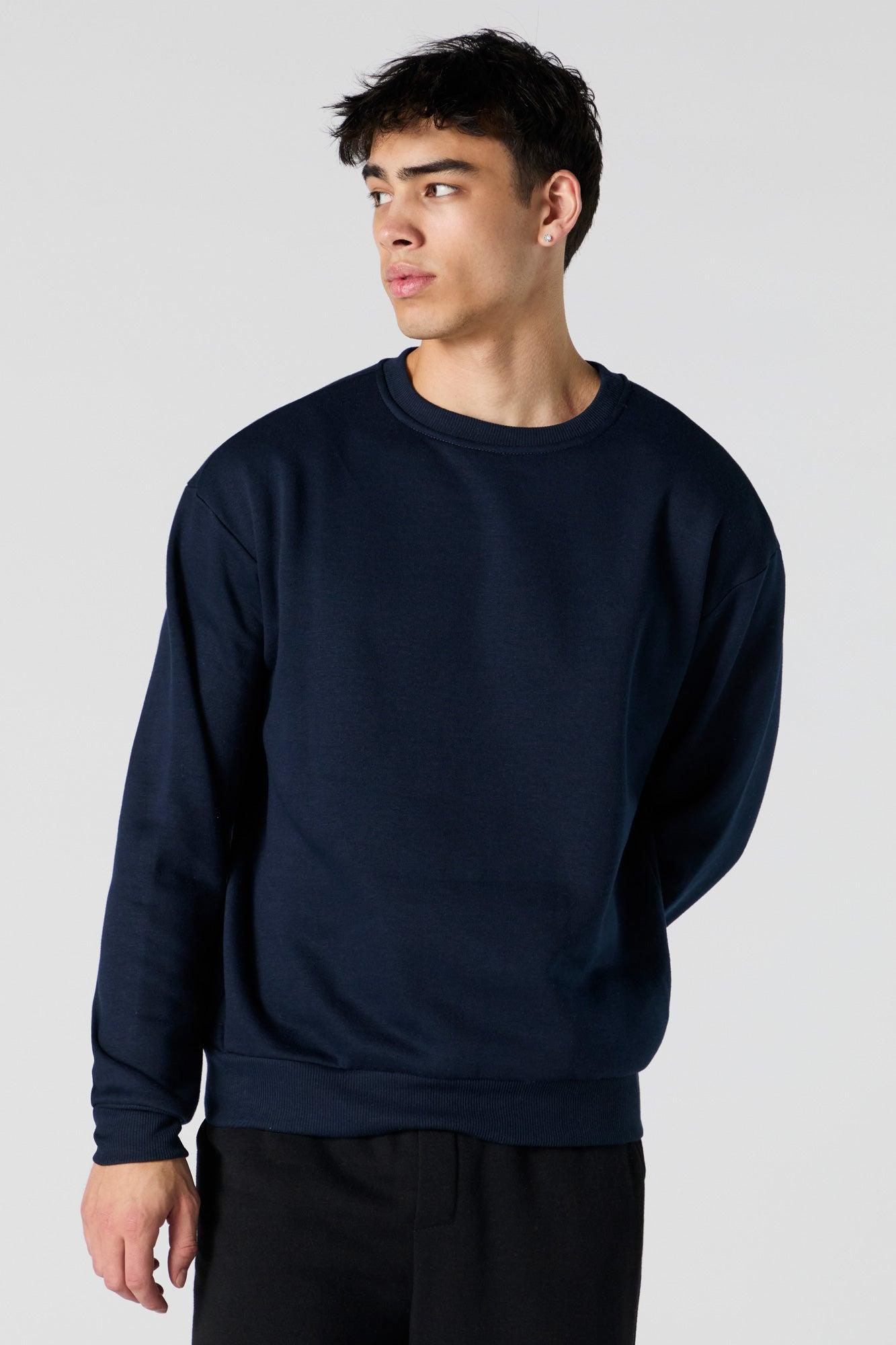 Solid Fleece Sweatshirt Male Product Image
