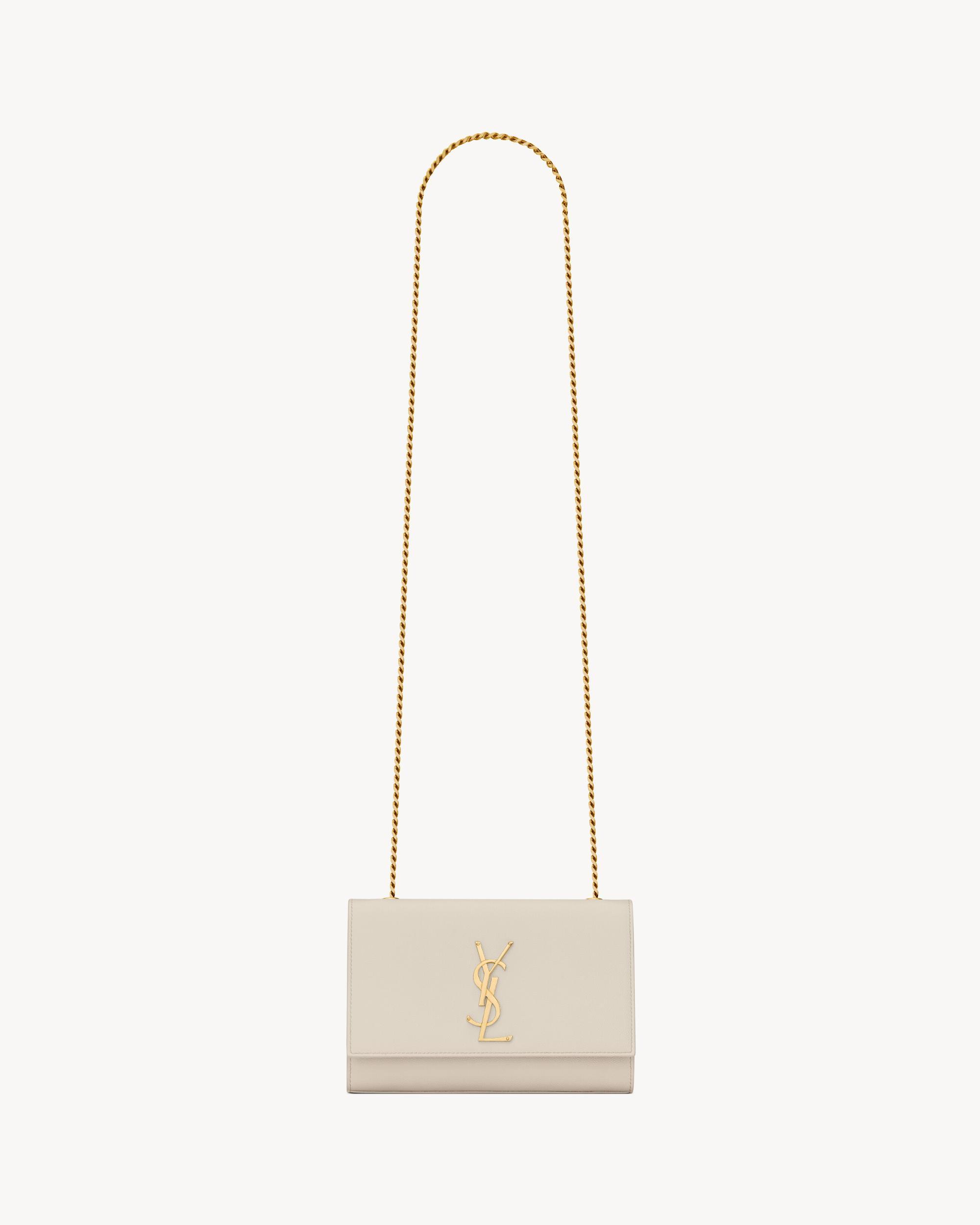 UPTOWN CHAIN WALLET IN GRAIN DE POUDRE EMBOSSED LEATHER Product Image