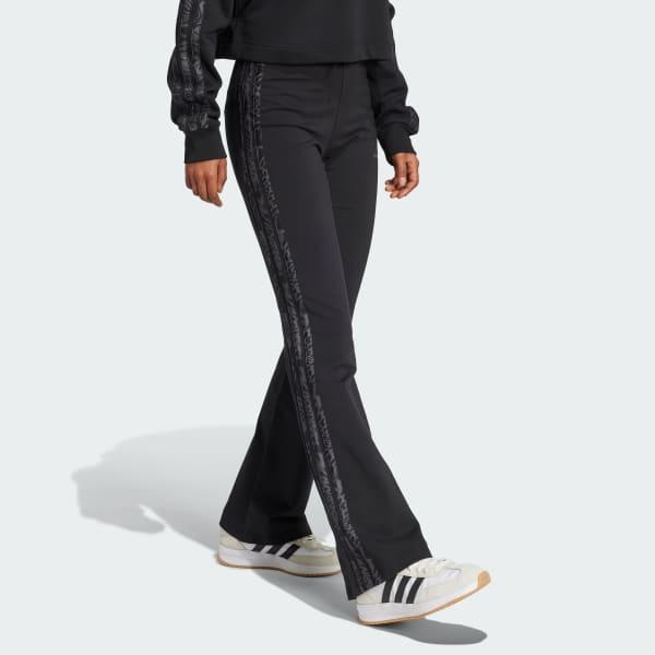 adidas Essentials 3-Stripes Print Cotton Leggings Black S Womens Product Image