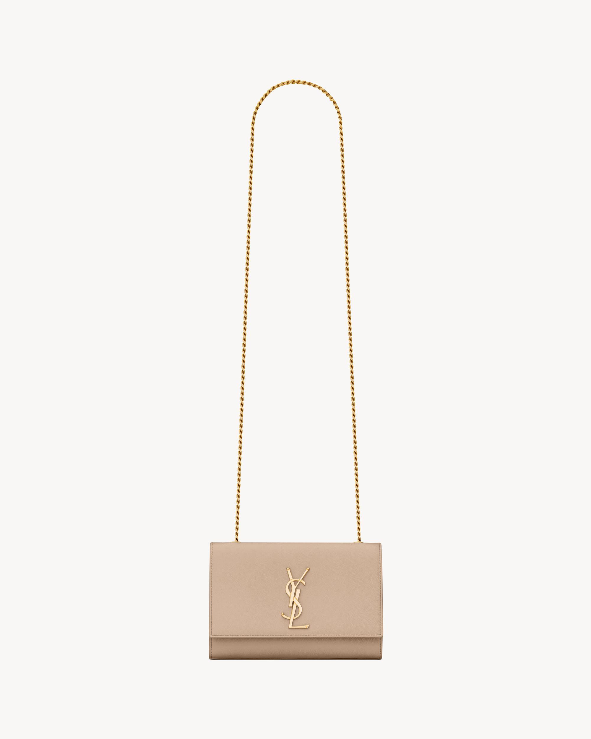 UPTOWN CHAIN WALLET IN GRAIN DE POUDRE EMBOSSED LEATHER Product Image