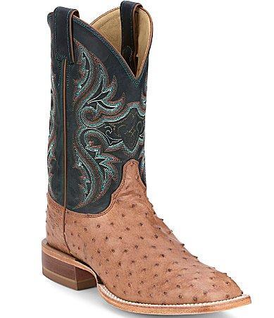 Justin Boots Mens Moseley 11 Full Quill Ostrich Western Boots Product Image