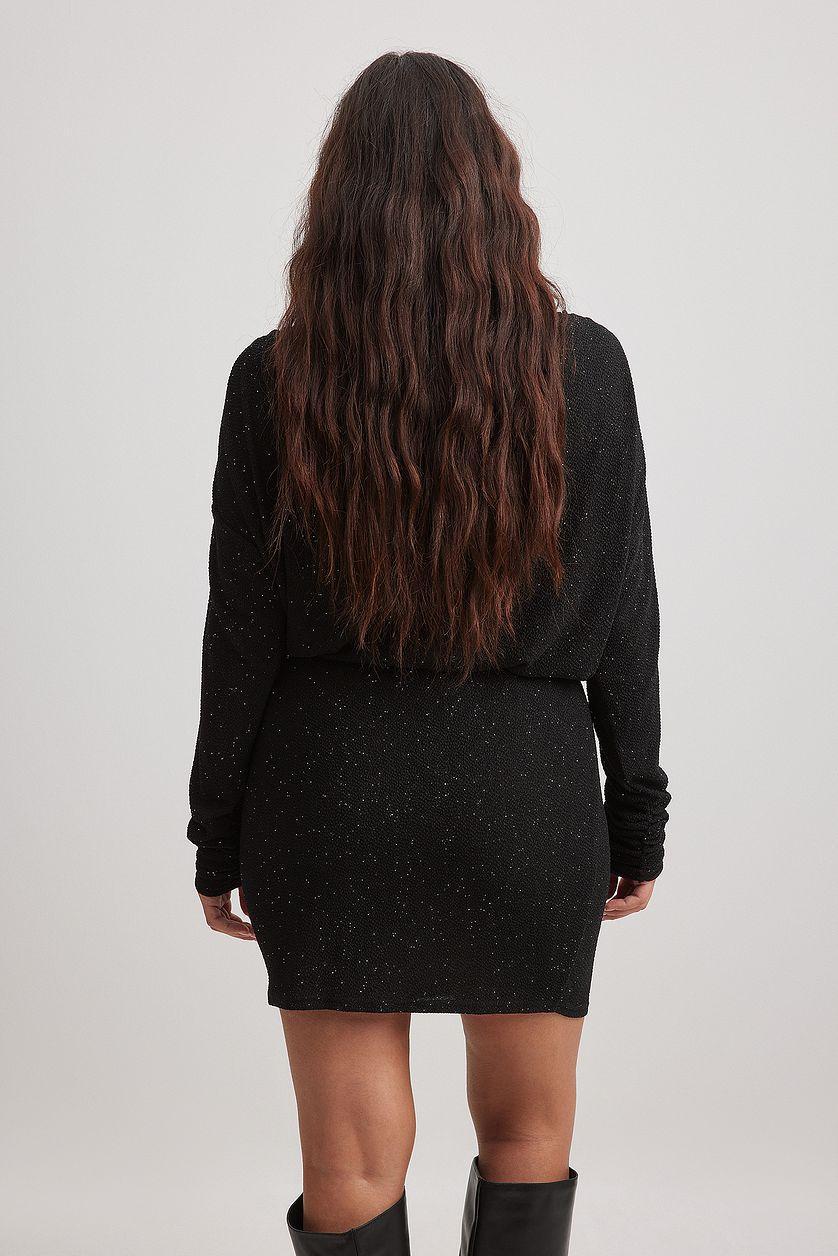 Structured Glitter Mini Dress Product Image