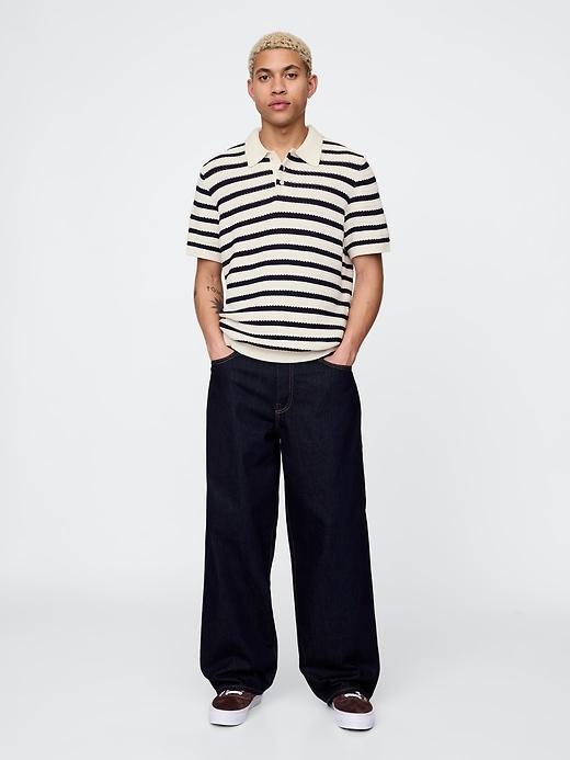 Sweater Polo Shirt Product Image