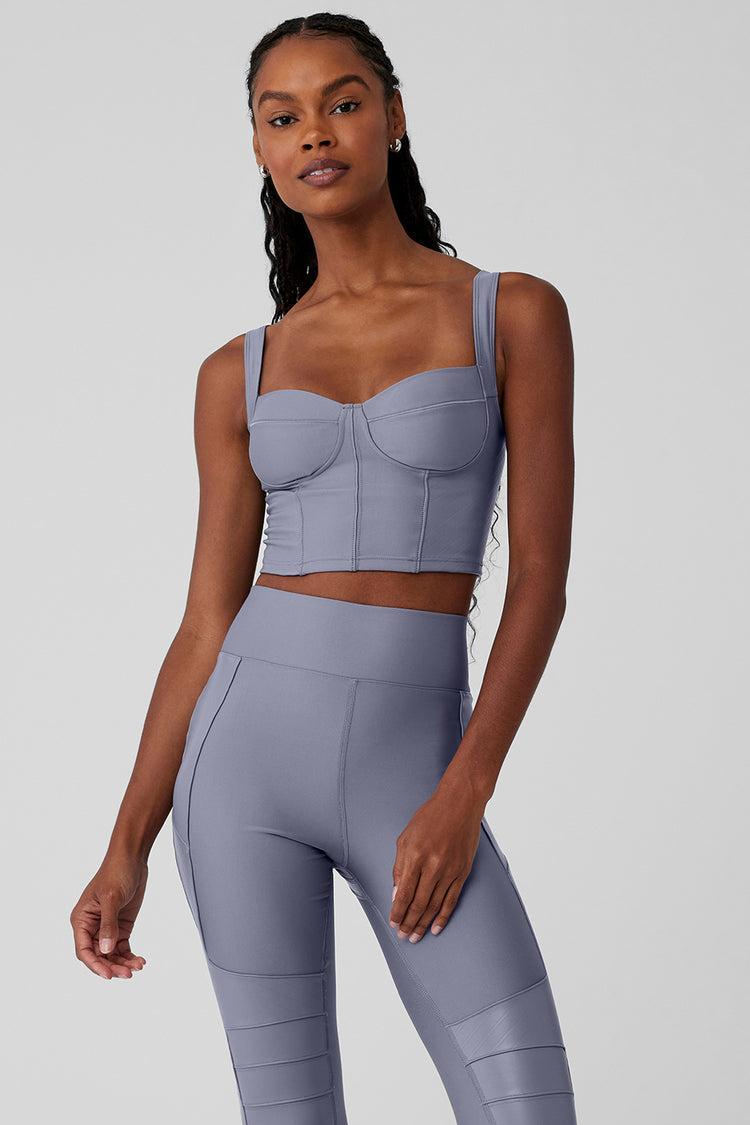 Airlift Winter Warm Cropped Supermoto Tank - Fog Product Image