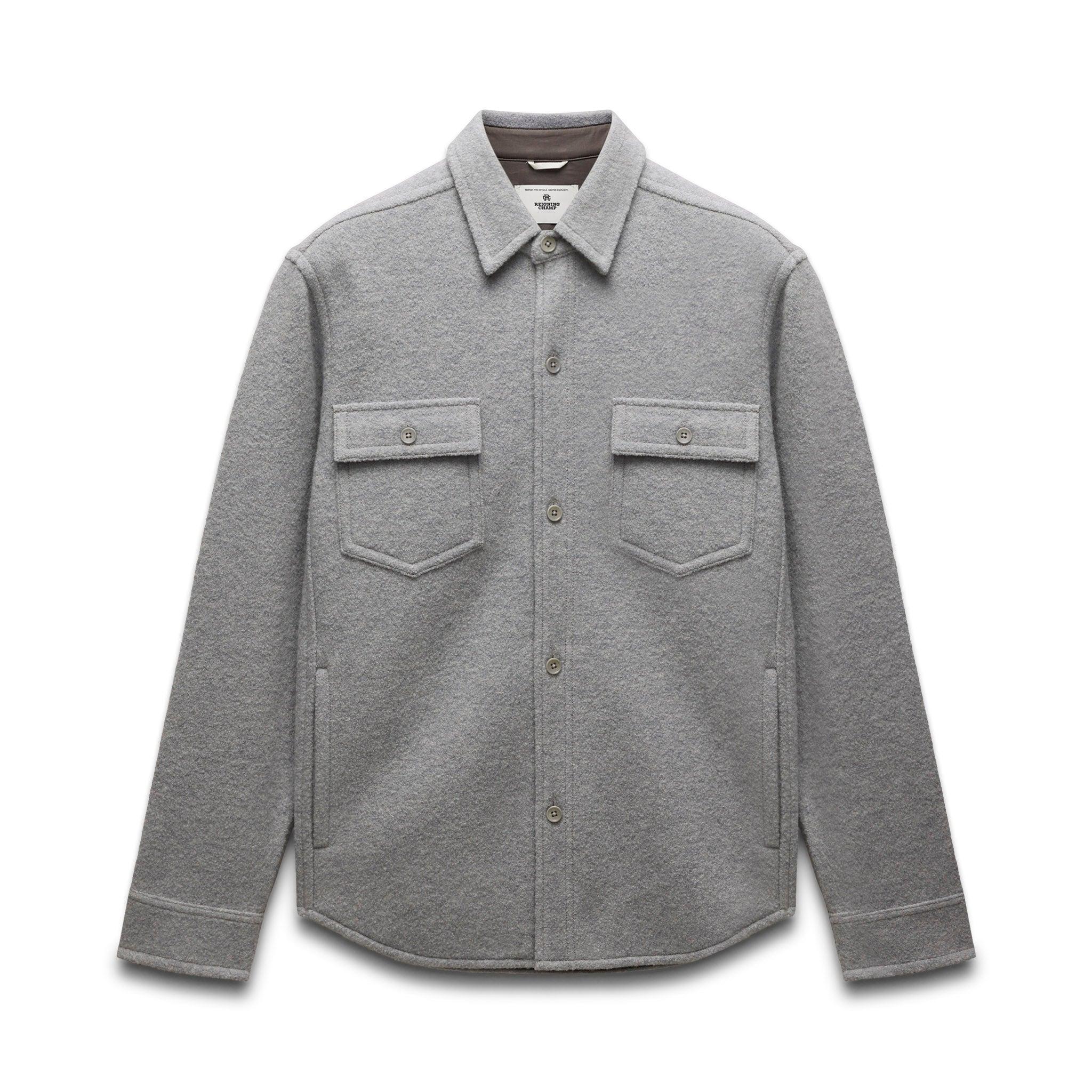 Boiled Wool Warden Overshirt Male Product Image