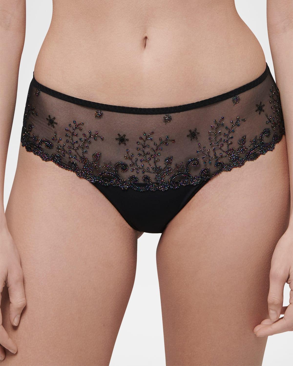 Delice Floral-Embroidered Boyshorts Product Image