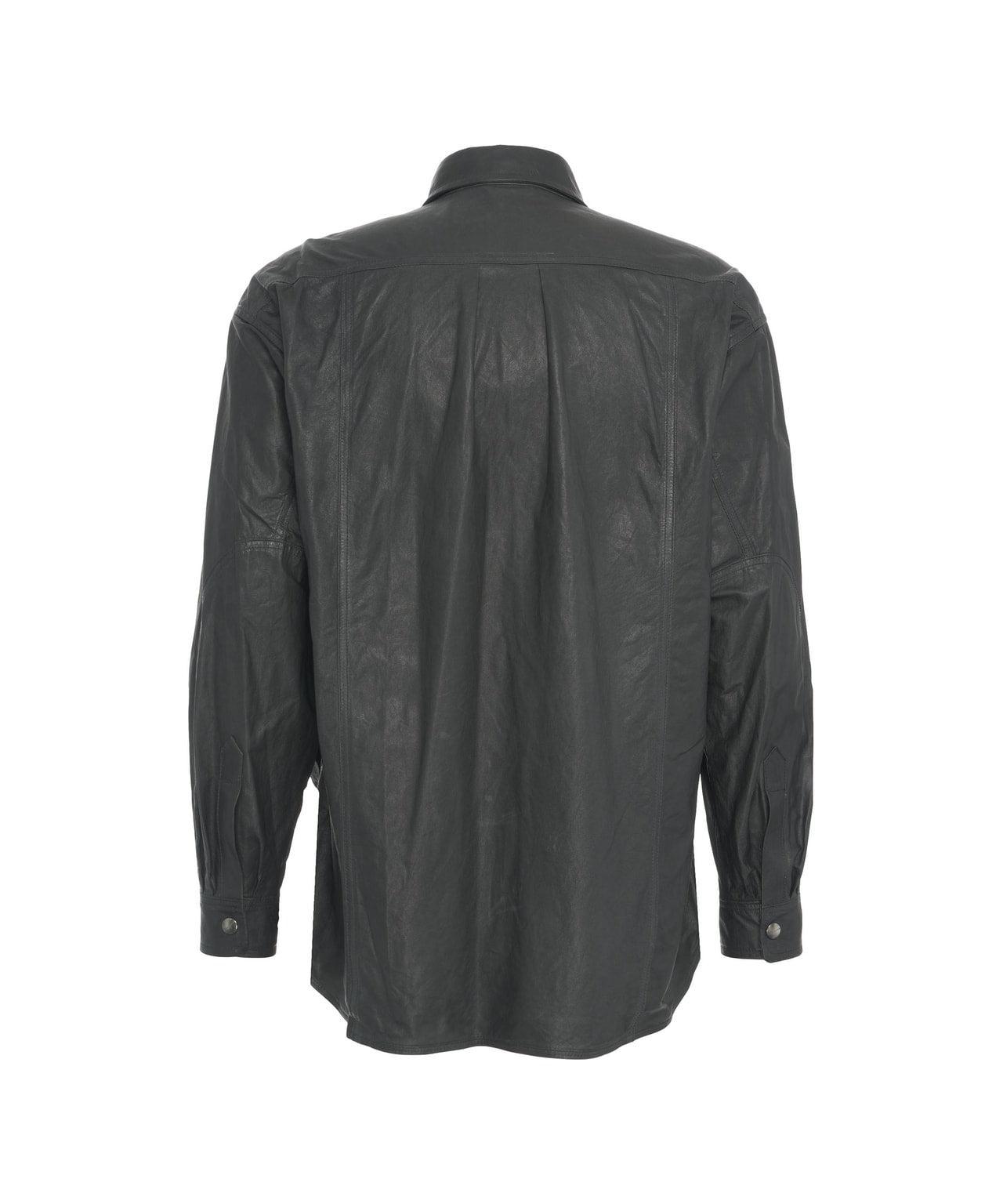 Leather overshirt Product Image