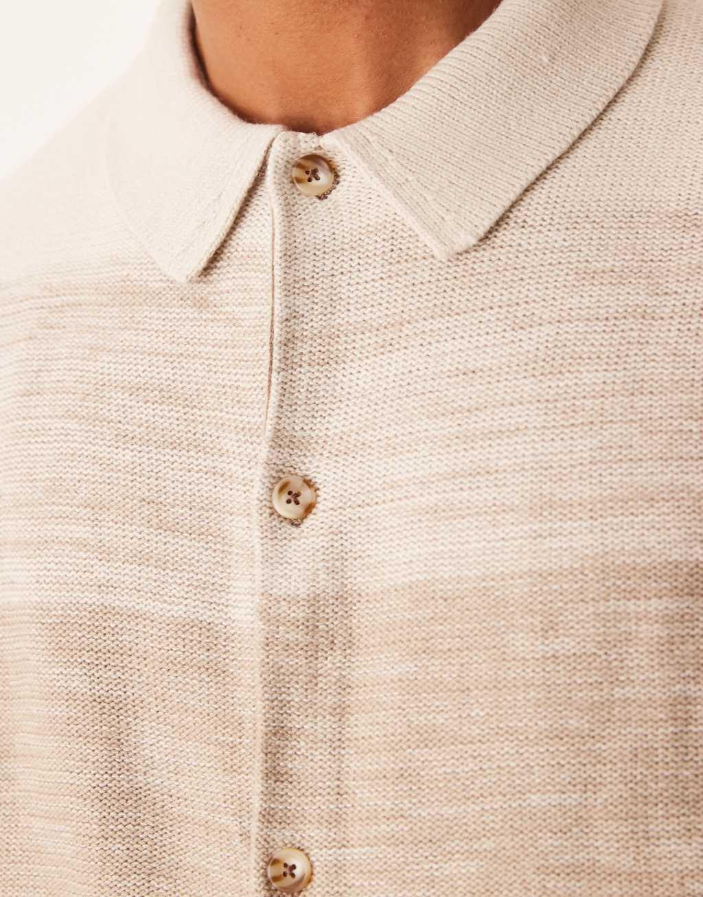 ASOS DESIGN relaxed knitted cardigan in brown ombre - part of a set Product Image