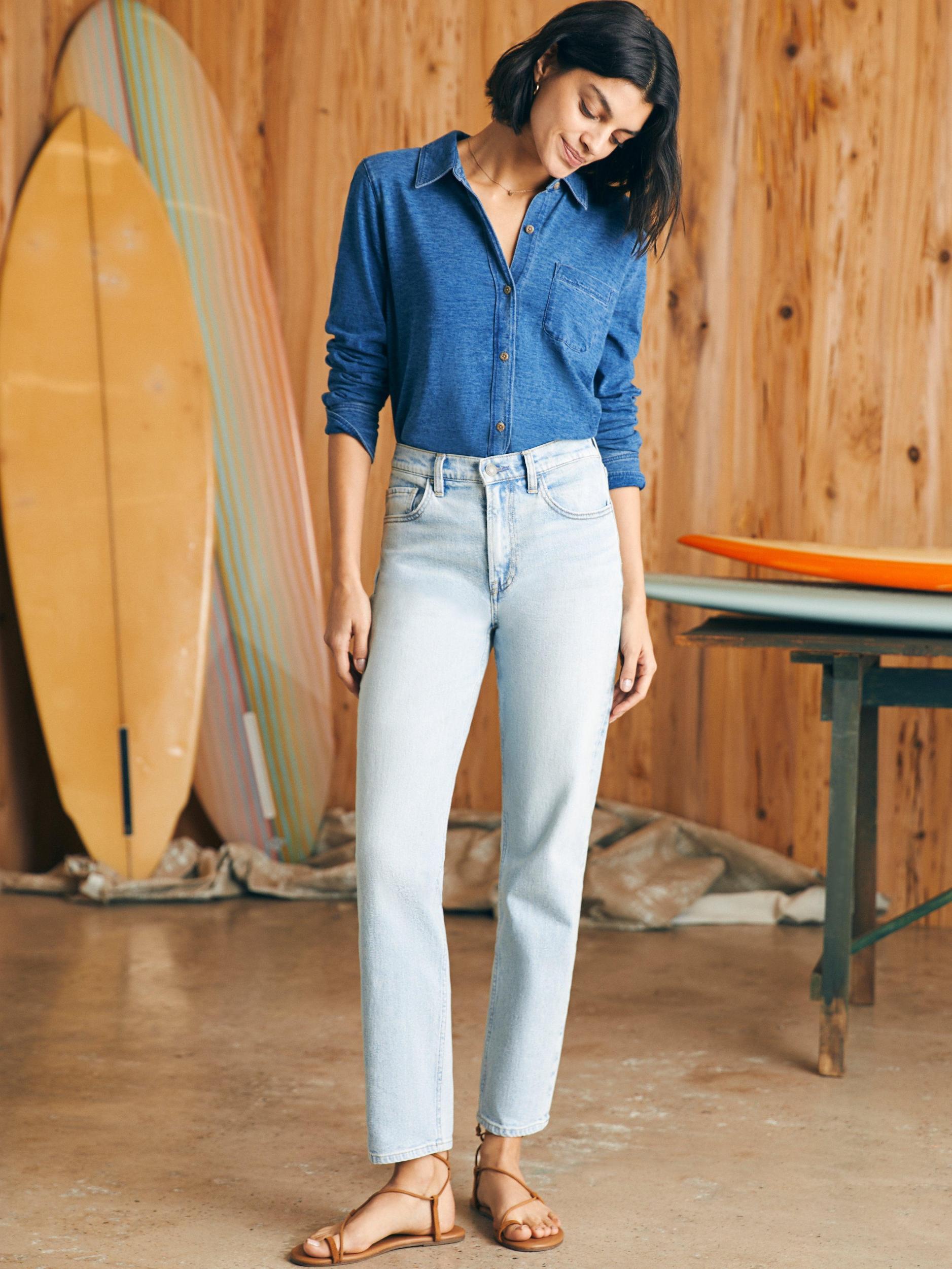 Organic Cotton Slim Straight Denim - Cloudbreak Wash Female Product Image