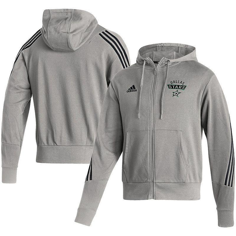 Men's adidas Heathered Gray Washington Capitals Fashion Full-Zip Hoodie, Size: Small, Grey Product Image