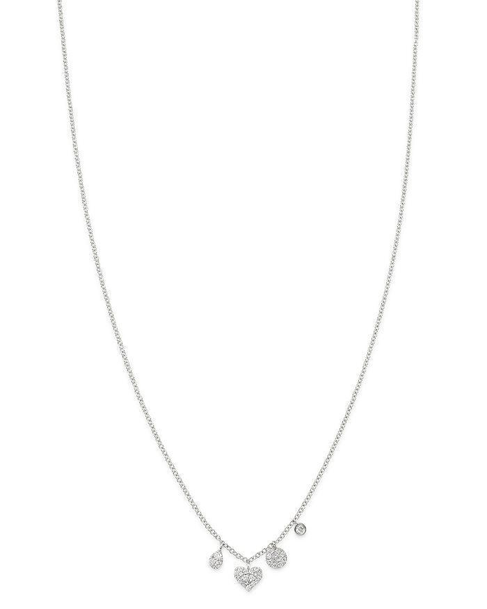 MEIRA T 14k White Gold Diamond Starburst Necklace, 18 Product Image