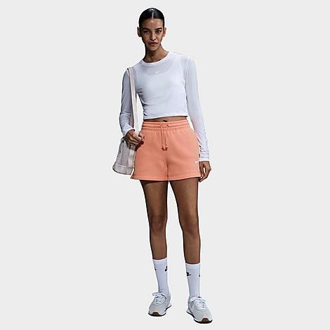 Nike Womens Sportswear Phoenix Fleece Mid-Rise 4 Shorts Product Image