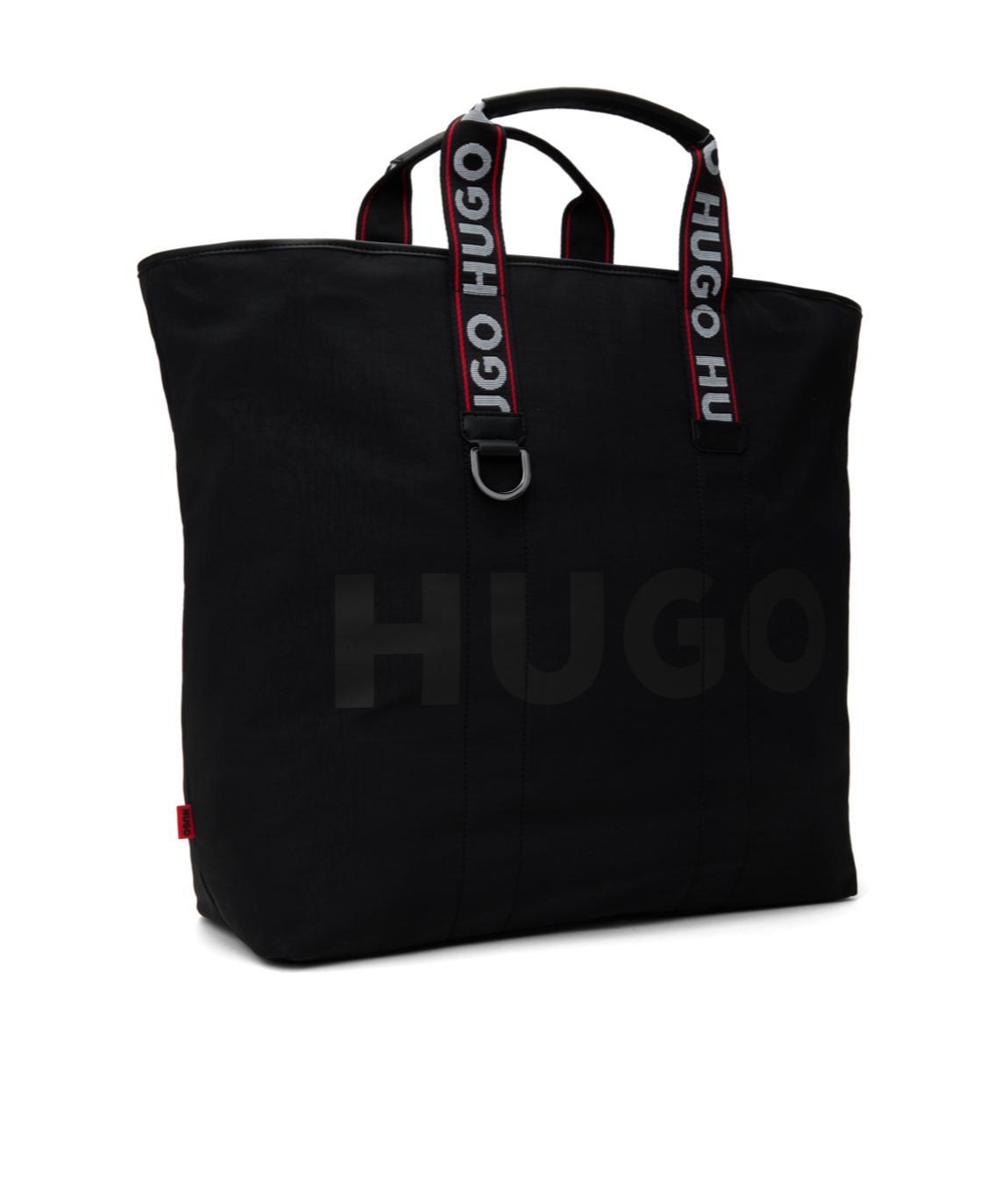 HUGO BOSS Logo Printed Tote Bag In Black Product Image