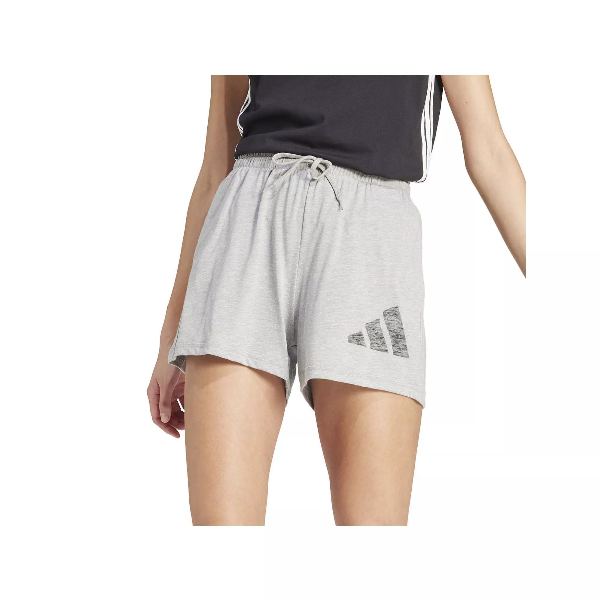 Women's adidas Essentials Winners High Rise Shorts, Size: Large, Solid Grey Product Image